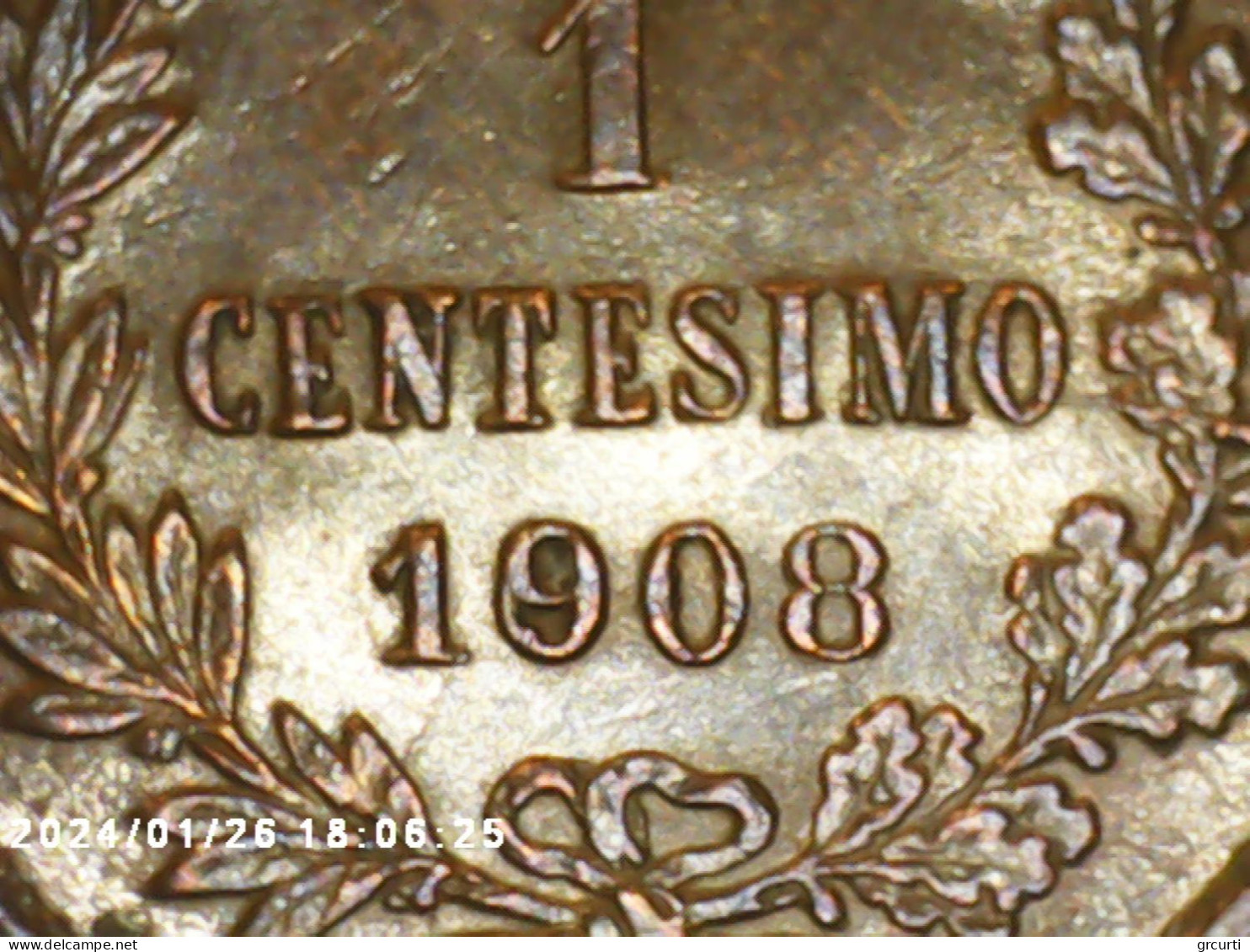 Regno D'Italia - 1 Centesimo 1908 - 9 Ribattuto Su 0 - Gig. 311a (R2) - KM# 35 - 1900-1946 : Victor Emmanuel III & Umberto II