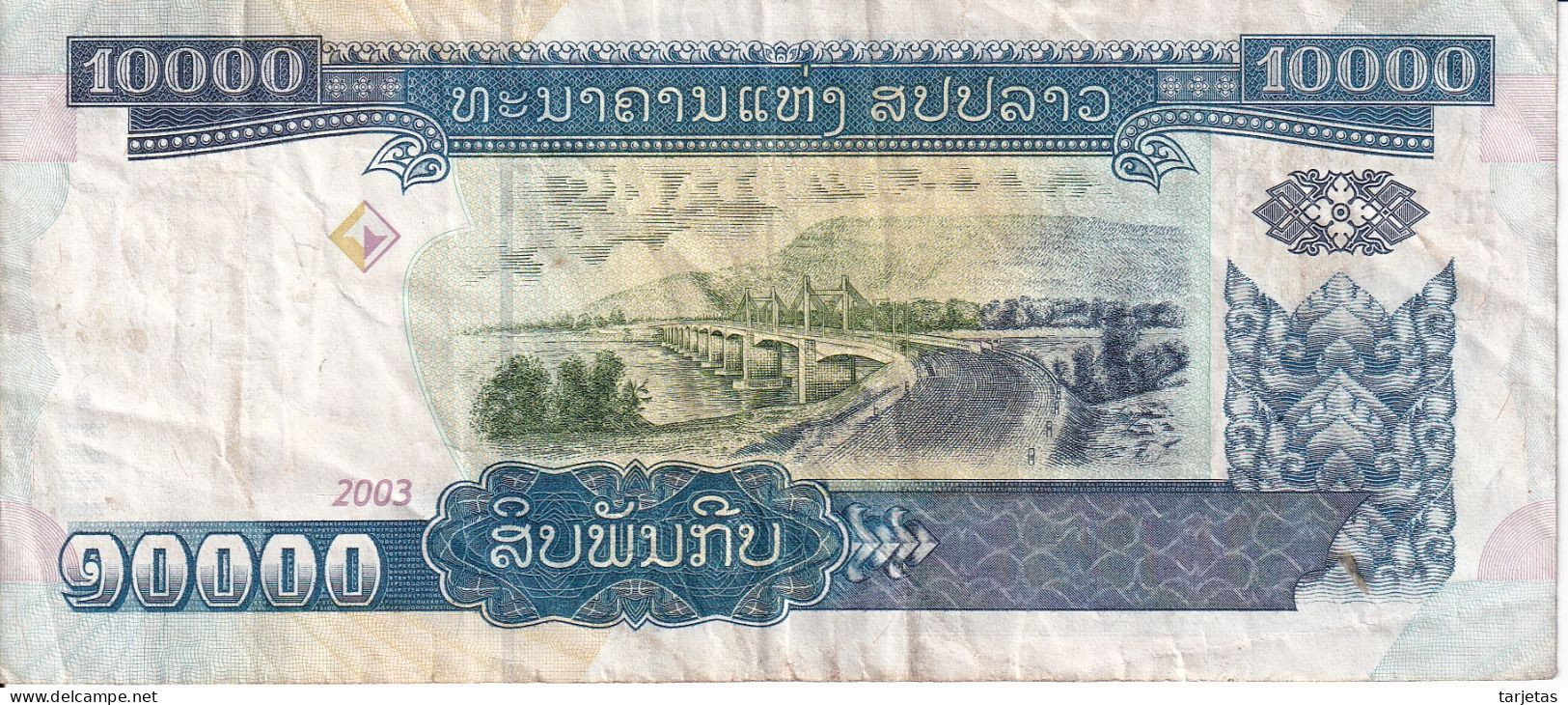 BILLETE DE LAOS DE 10000 KIP DEL AÑO 2003 (BANKNOTE) - Laos