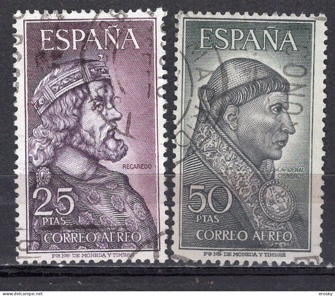 T0352 - ESPANA ESPAGNE AERIENNE Yv N°294/95 - Gebruikt