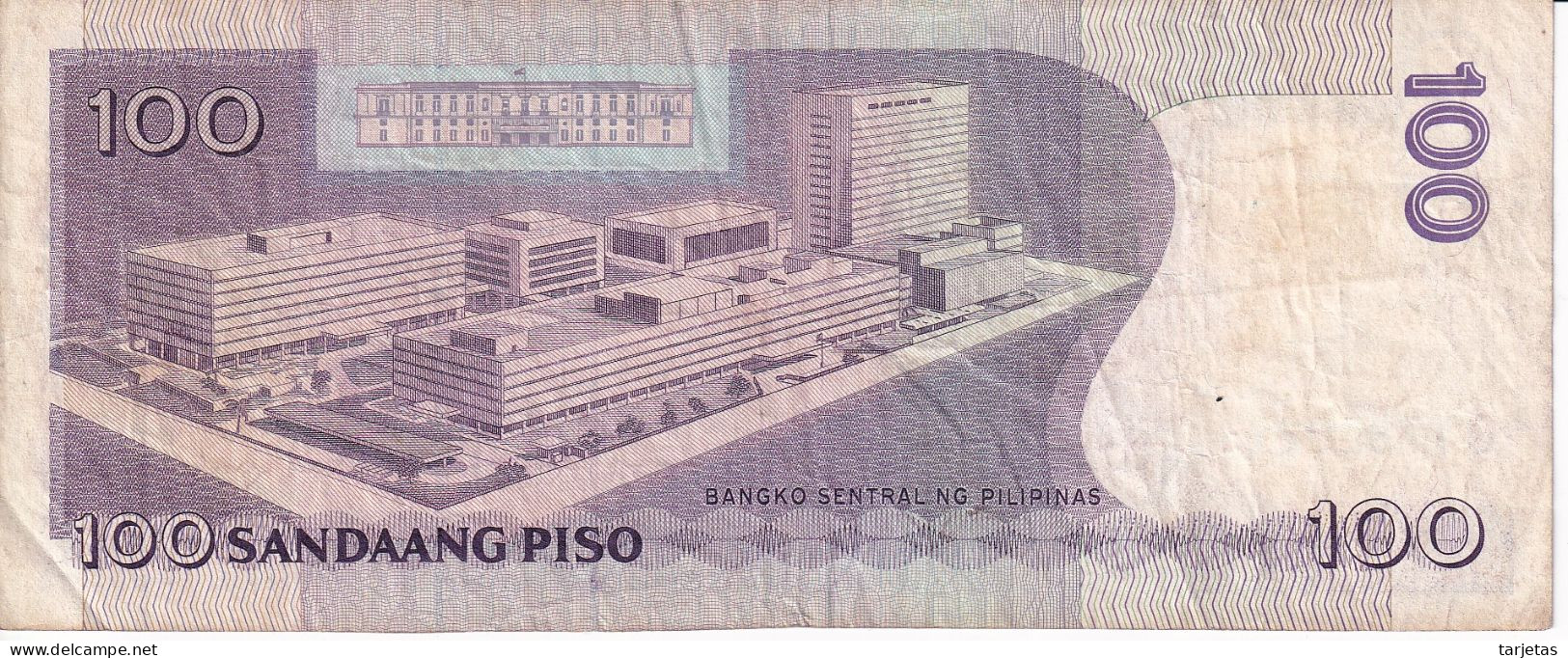 BILLETE DE FILIPINAS DE 100 PISO DEL AÑO 2010  (BANKNOTE) - Philippines