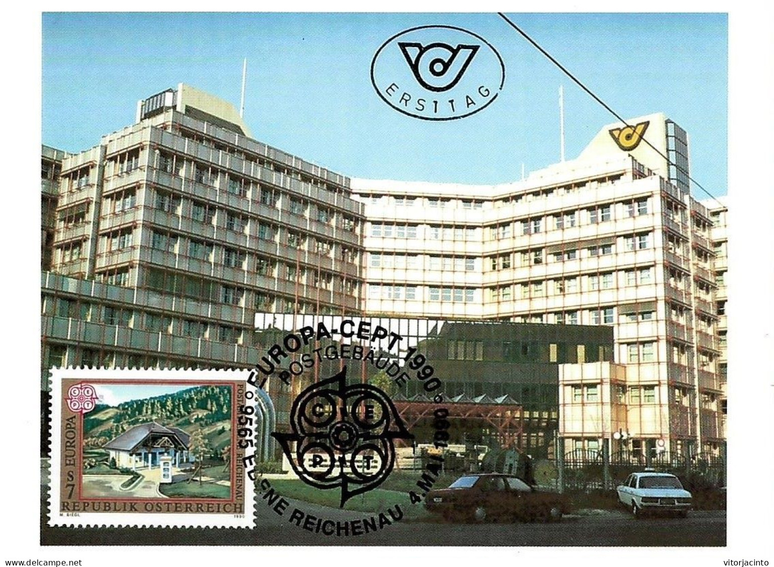 Áustria - Maxicard - 1990 EUROPA Stamps - Post Offices - 1990