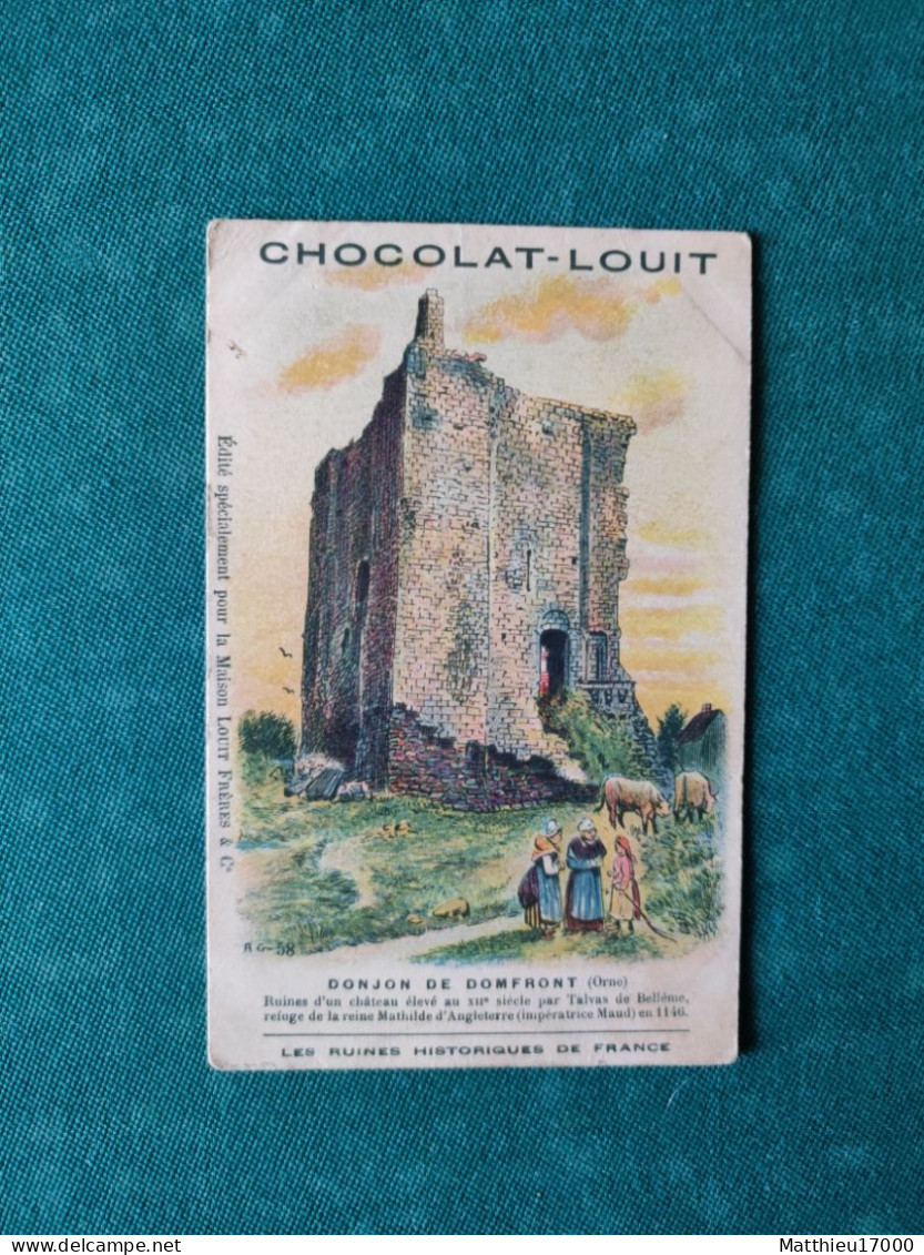 Chromo - CHOCOLAT-LOUIT - Les Ruines Historiques De France - Donjon De DOMFRONT - Louit