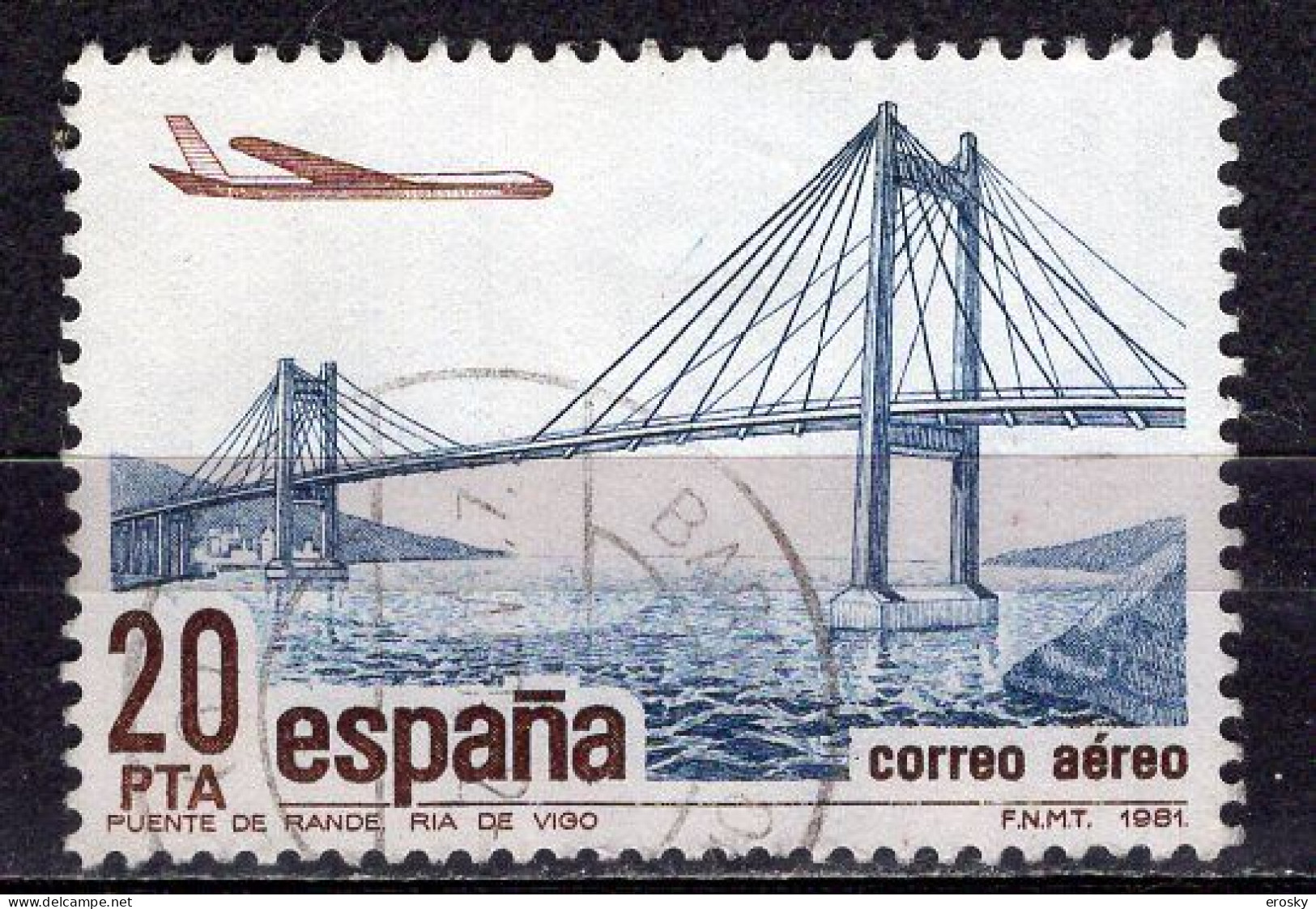 T0353 - ESPANA ESPAGNE AERIENNE Yv N°299 - Usados