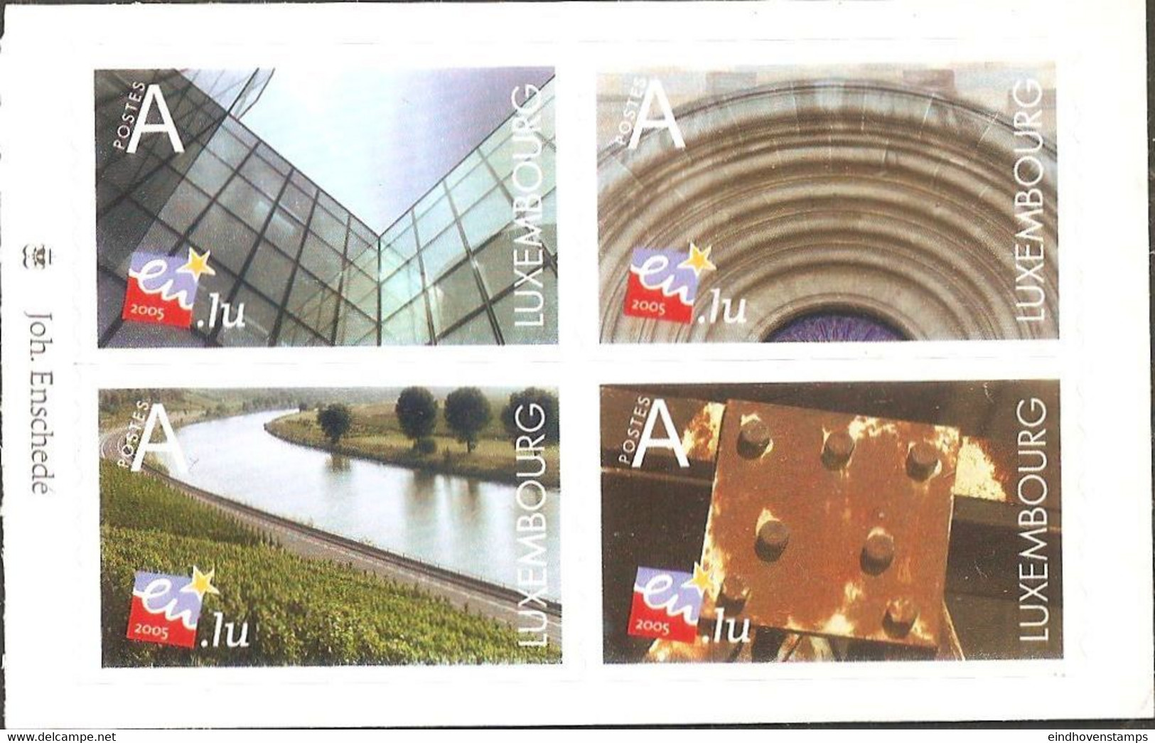 Luxemburg 2005 Presidence European Council 4-bloc From Booklet MNH 06.01 Architectural Elements - 2005