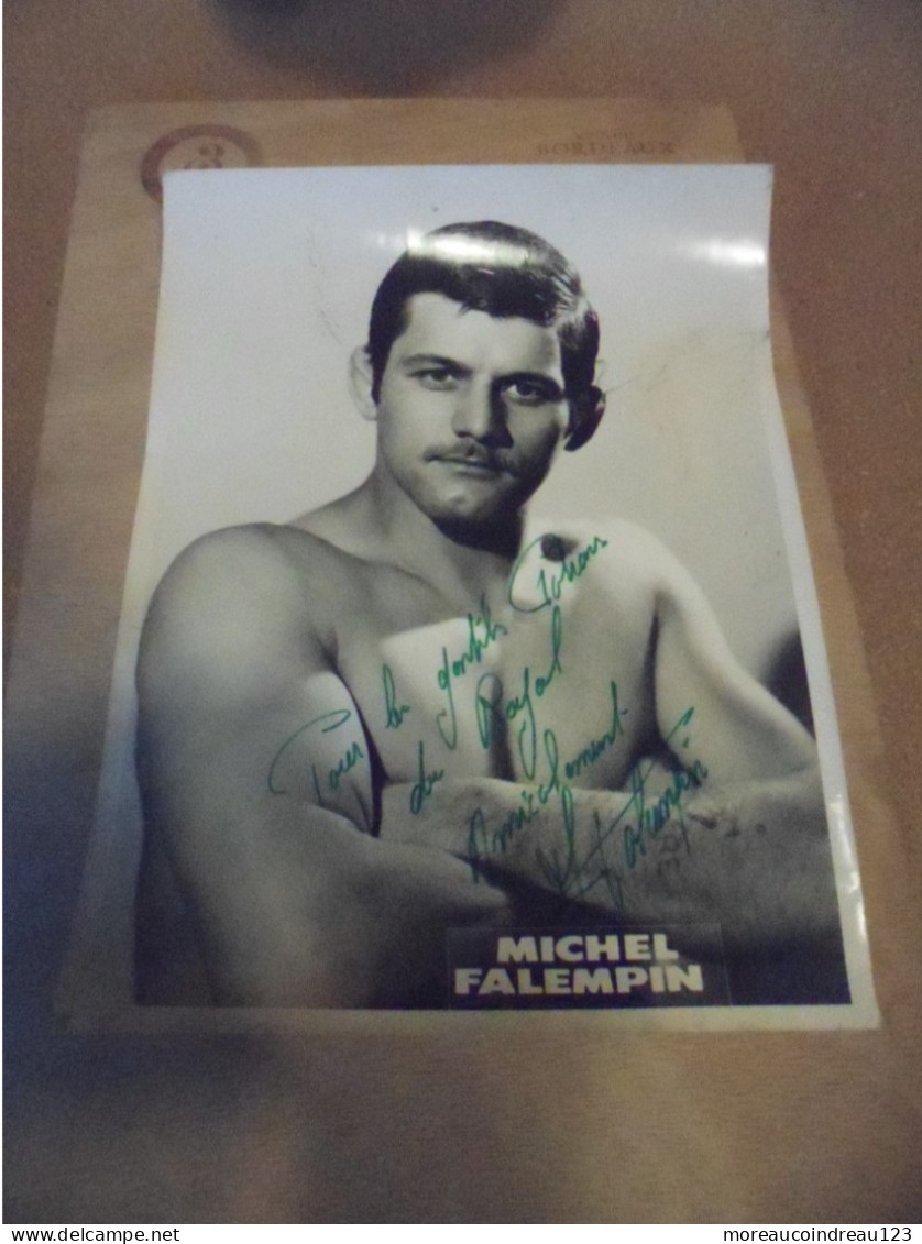 Autographe Catcheur Français 1960 " MICHEL FALEMPIN " - Sportspeople