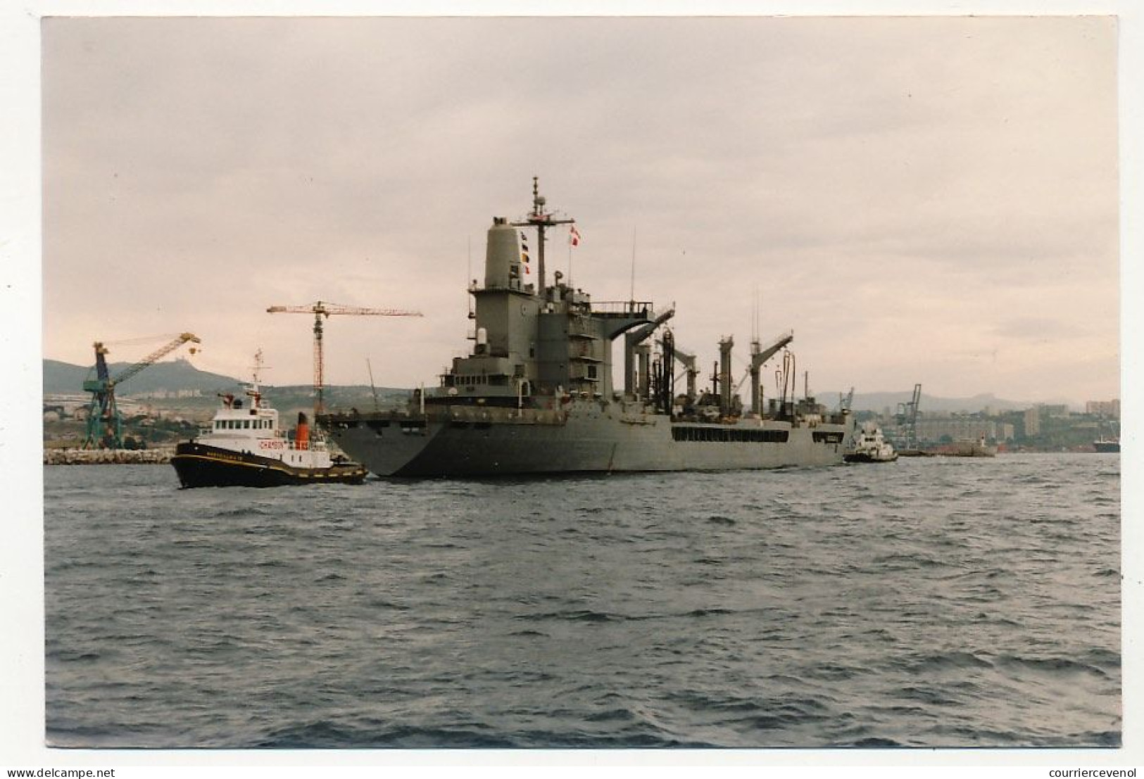 4 Photos Couleur Format Env. 10cm X 15cm - Navire Logistique USS Merrimack (AO-179) - 27/5/1996 - Schiffe