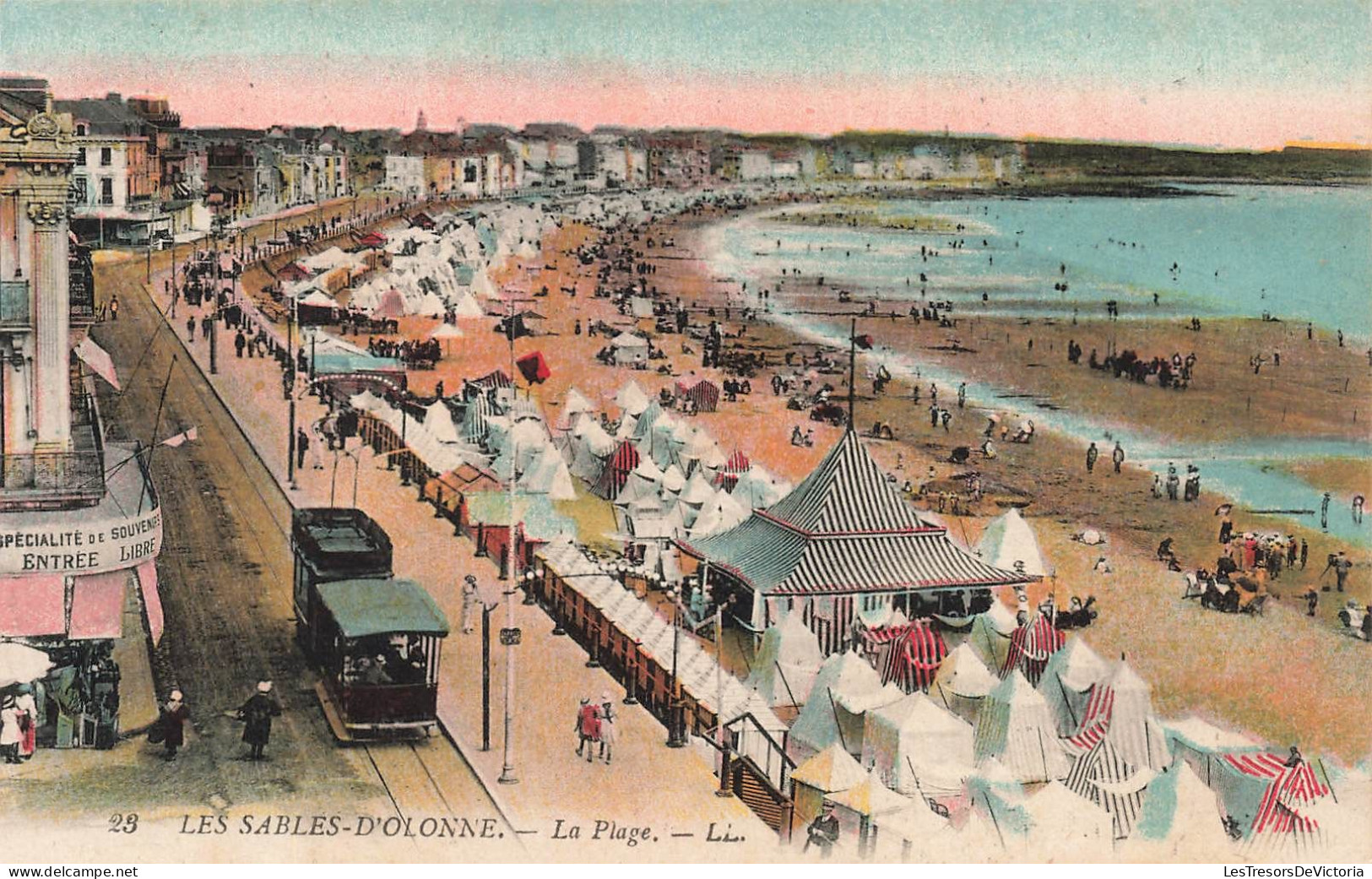 FRANCE - Sables D'Olonne - La Plage - Animé - Colorisé - Carte Postale Ancienne - Sables D'Olonne