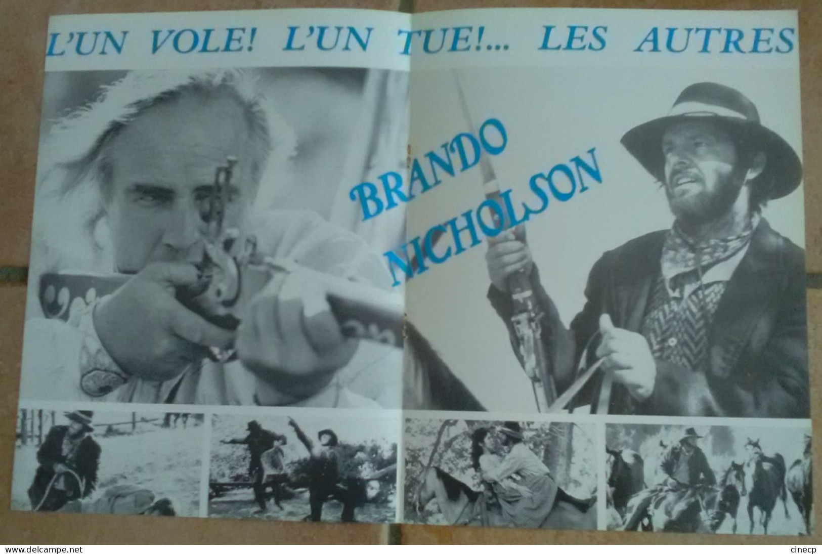 4 PLAQUETTES PUBLICITAIRES FILM MARLON BRANDO MISSOURI BREAKS SUPERMAN L'EQUIPEE SAUVAGE TBE CINEMA - Publicité Cinématographique