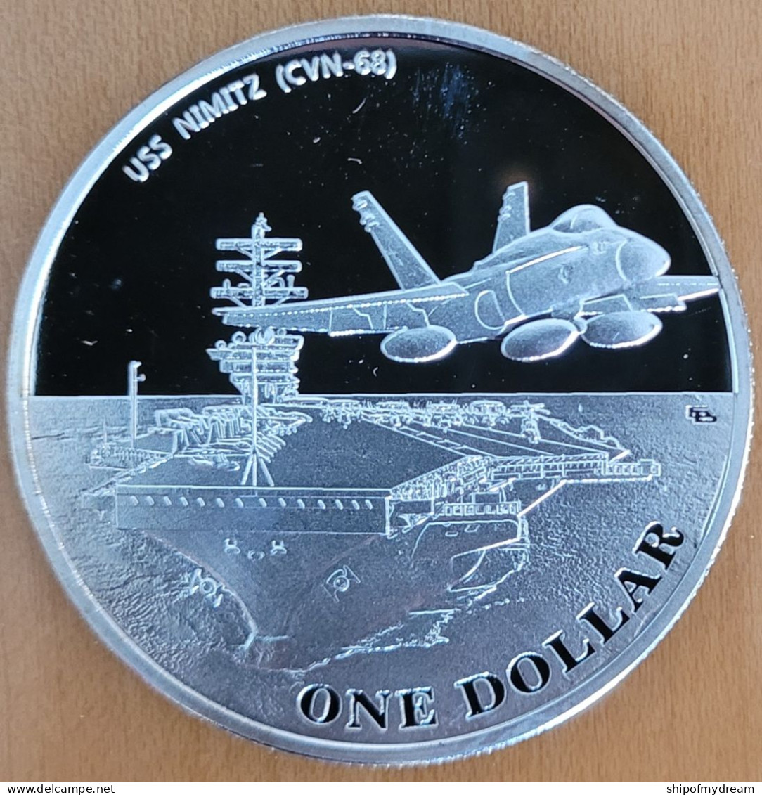 USA, MARINE CORPS BASE - DIEGO GARCIA. 1$ 2016. PROOF. USS Nimitz - Andere & Zonder Classificatie