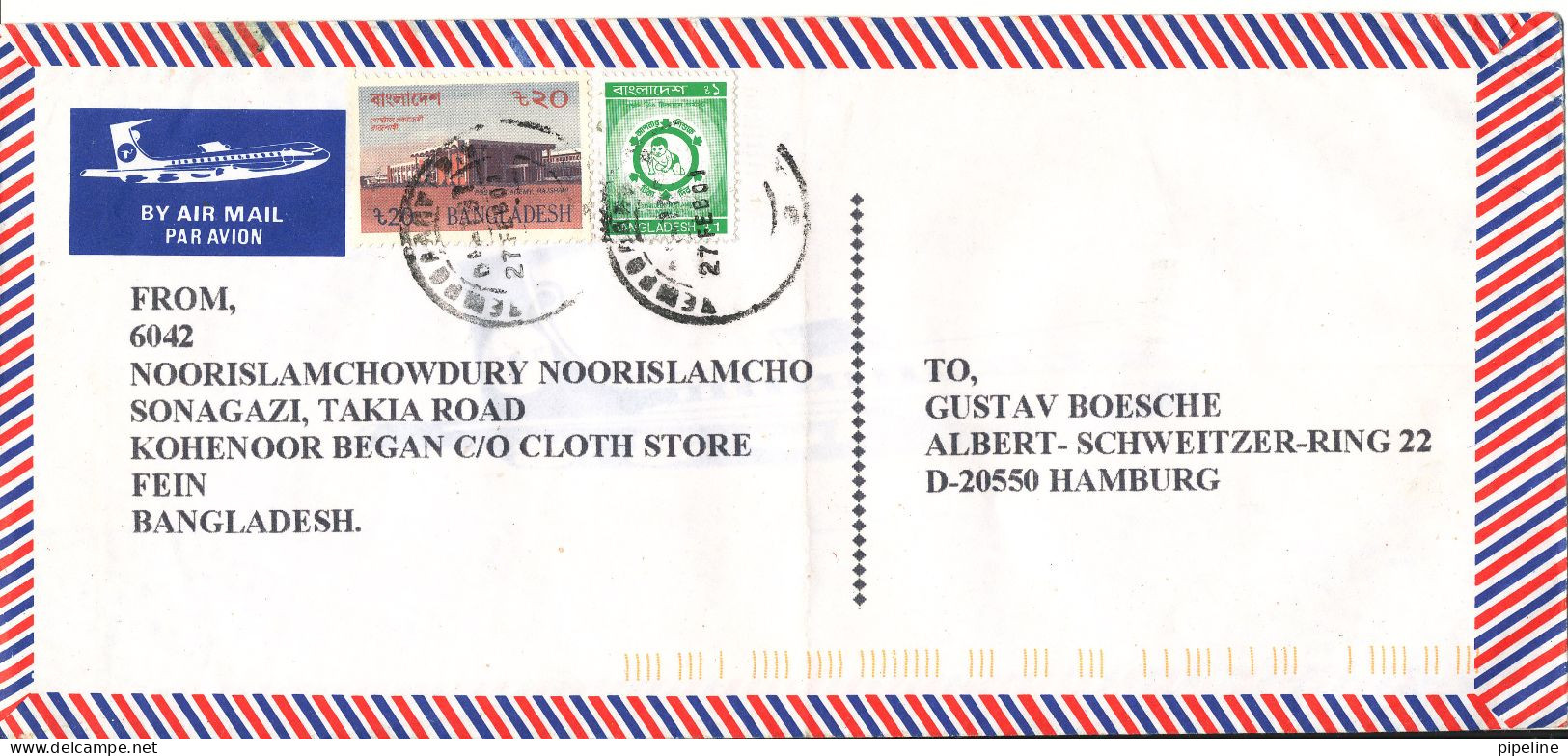 Bangladesh Air Mail Cover Sent To Germany 27-2-2001 - Bangladesch