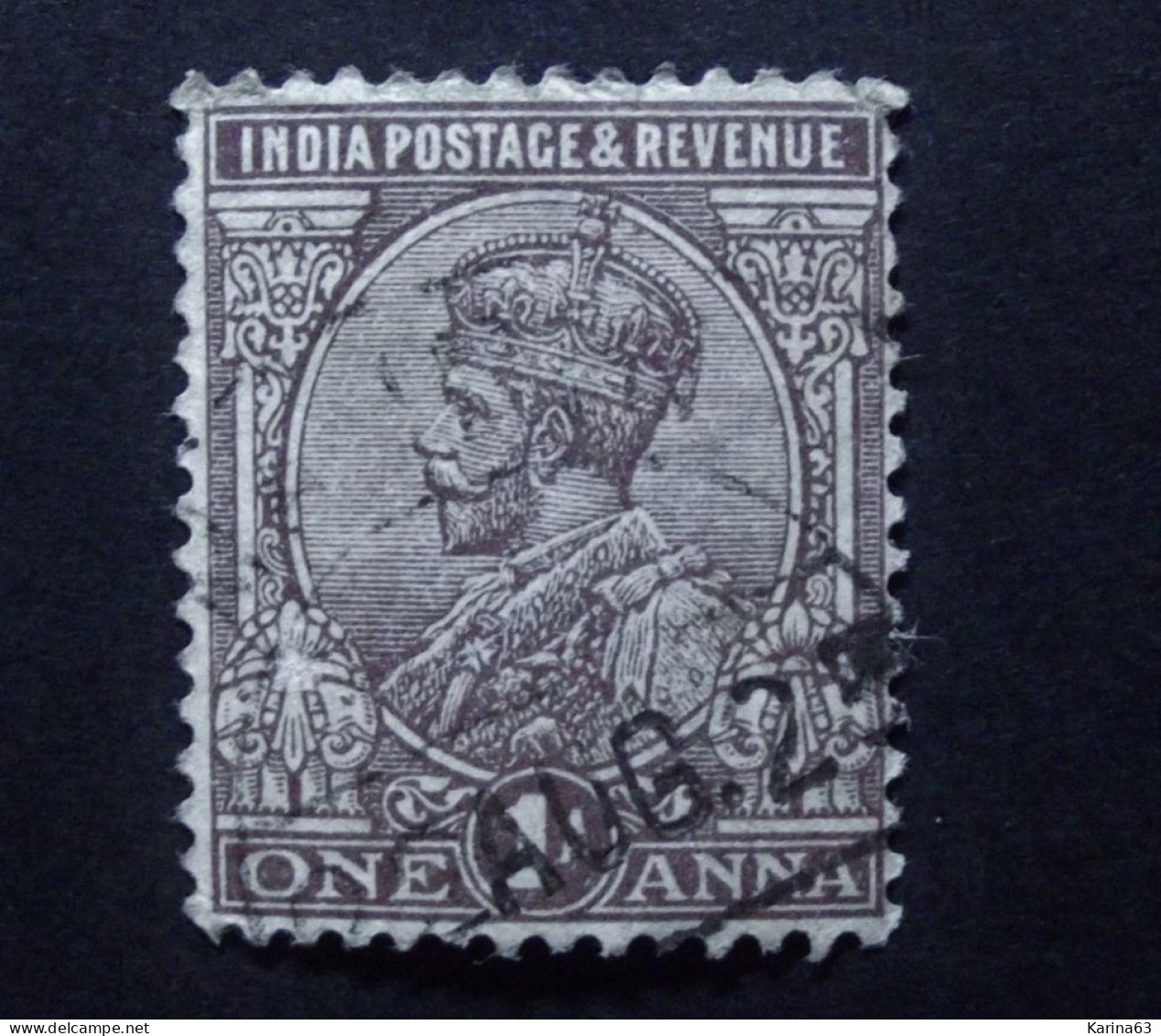 British India - INDIA -  King George V  - One Anna - Cancelled - 1911-35  George V