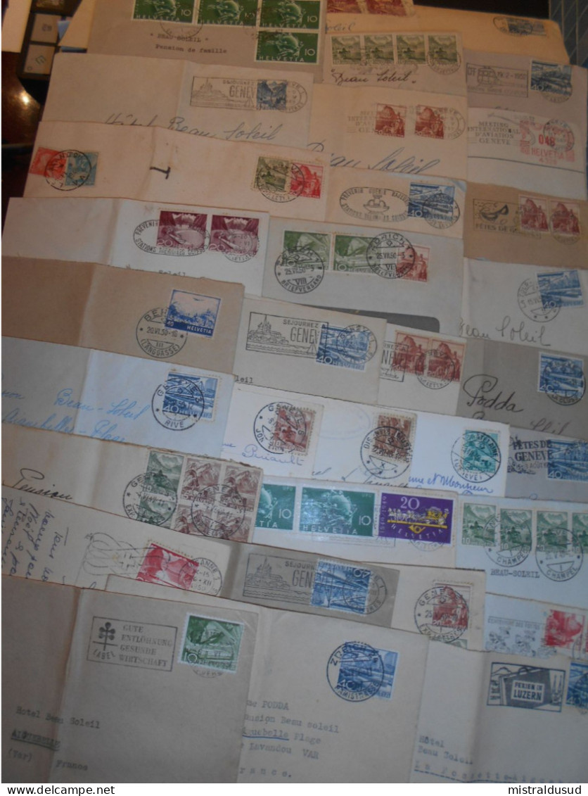 Suisse Collection , 35 Lettres Des Annees 50 , Toute Trace De Plis - Collections