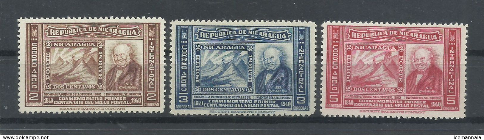 NICARAGUA  YVERT  AEREO  225/27    MH  * - Nicaragua