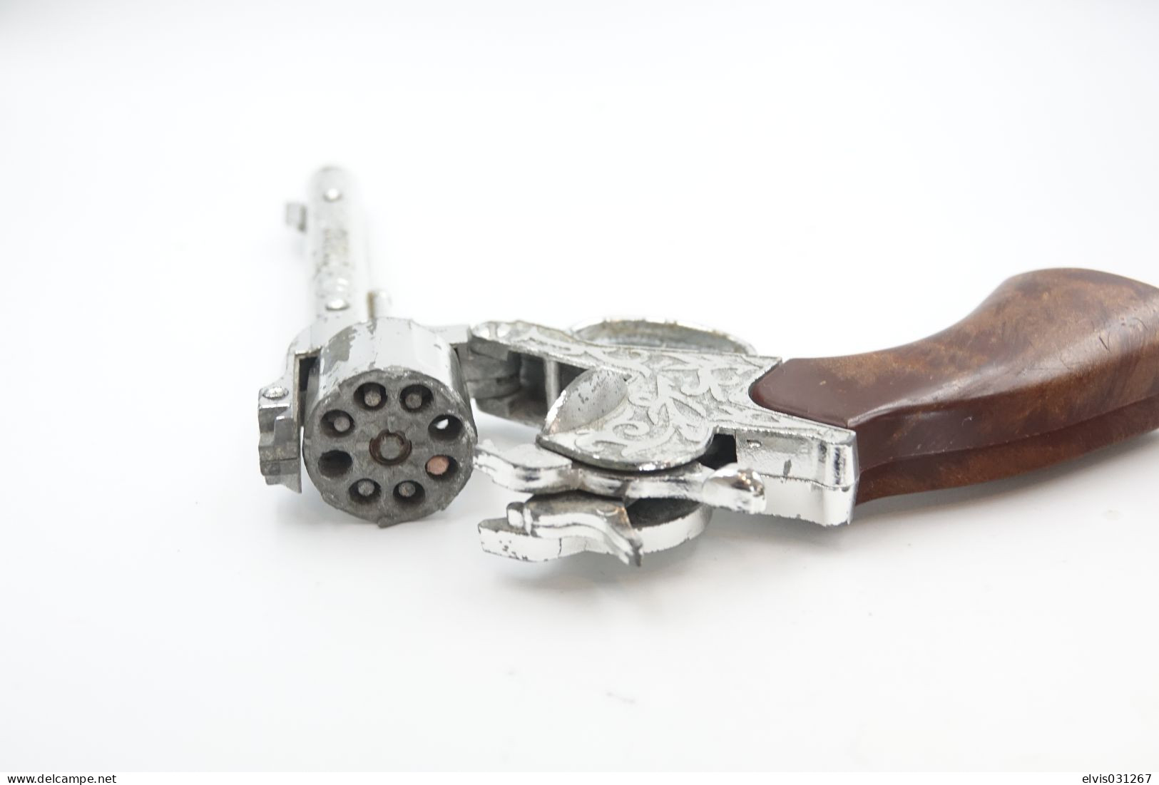 Vintage TOY GUN : CRESCENT Super 8 Texas - L=22cm - 19??s - Keywords : Cap - Cork - Rifle - Revolver - Pistol - Armes Neutralisées