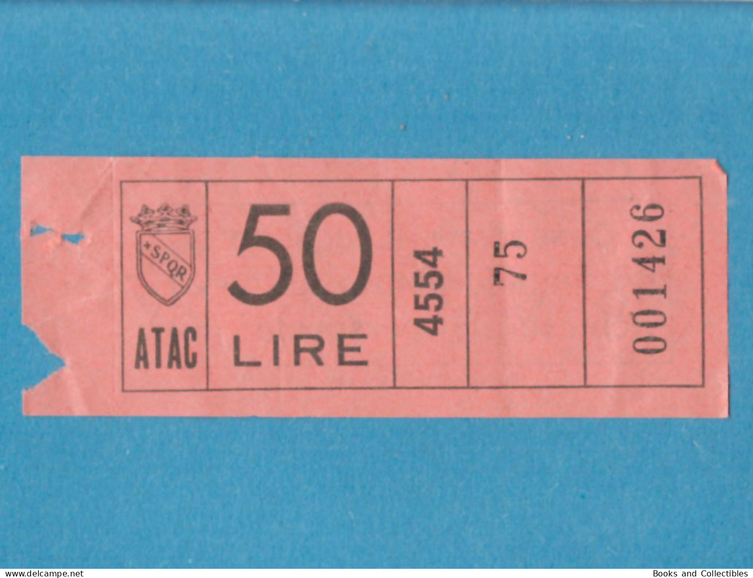 H0600 * ITALY - 50 Lire Bus Ticket ATAC, Rome - Europe