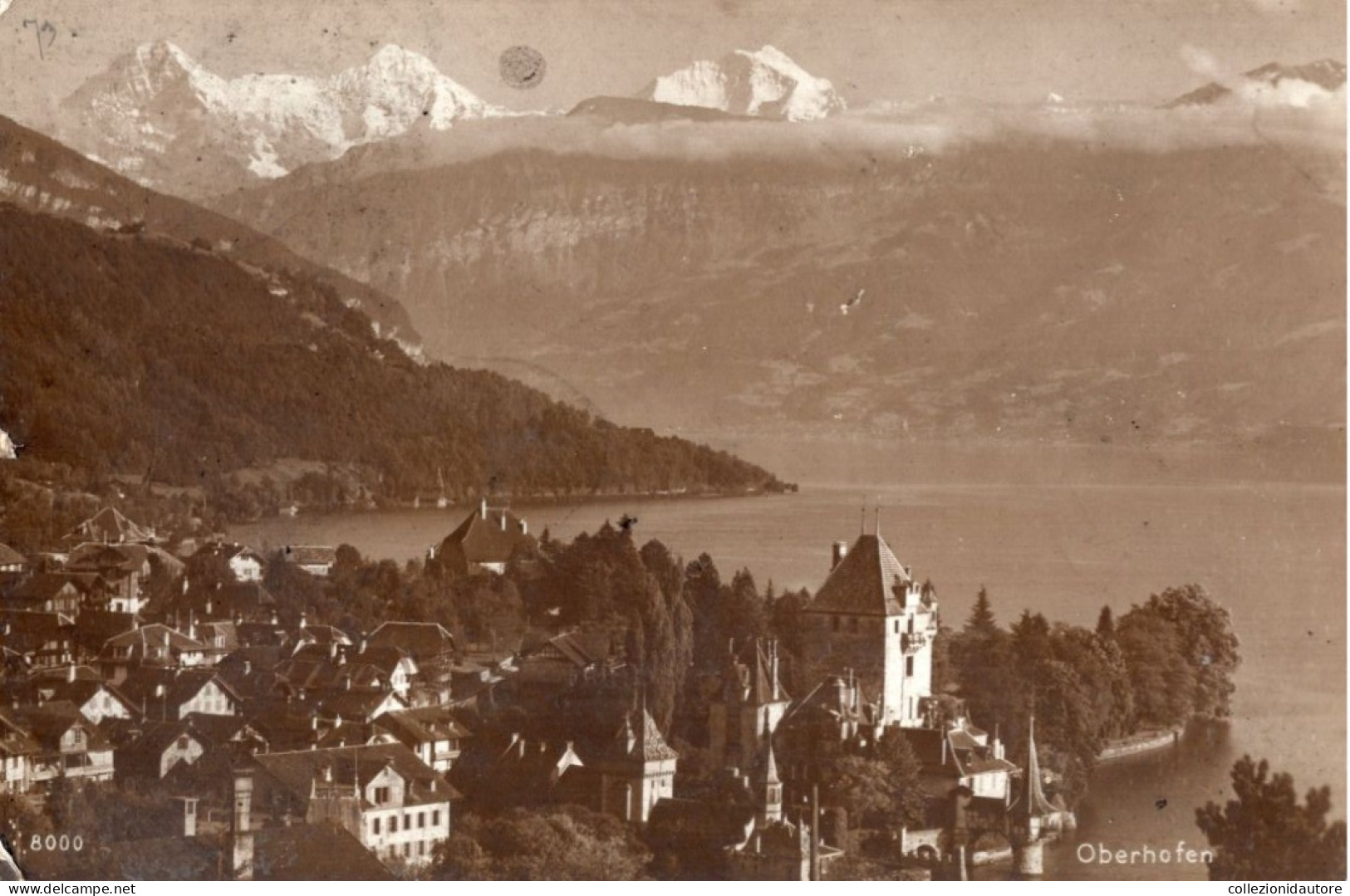 OBERHOFEN - CARTOLINA FP SPEDITA NEL 1917 - Oberhofen Am Thunersee