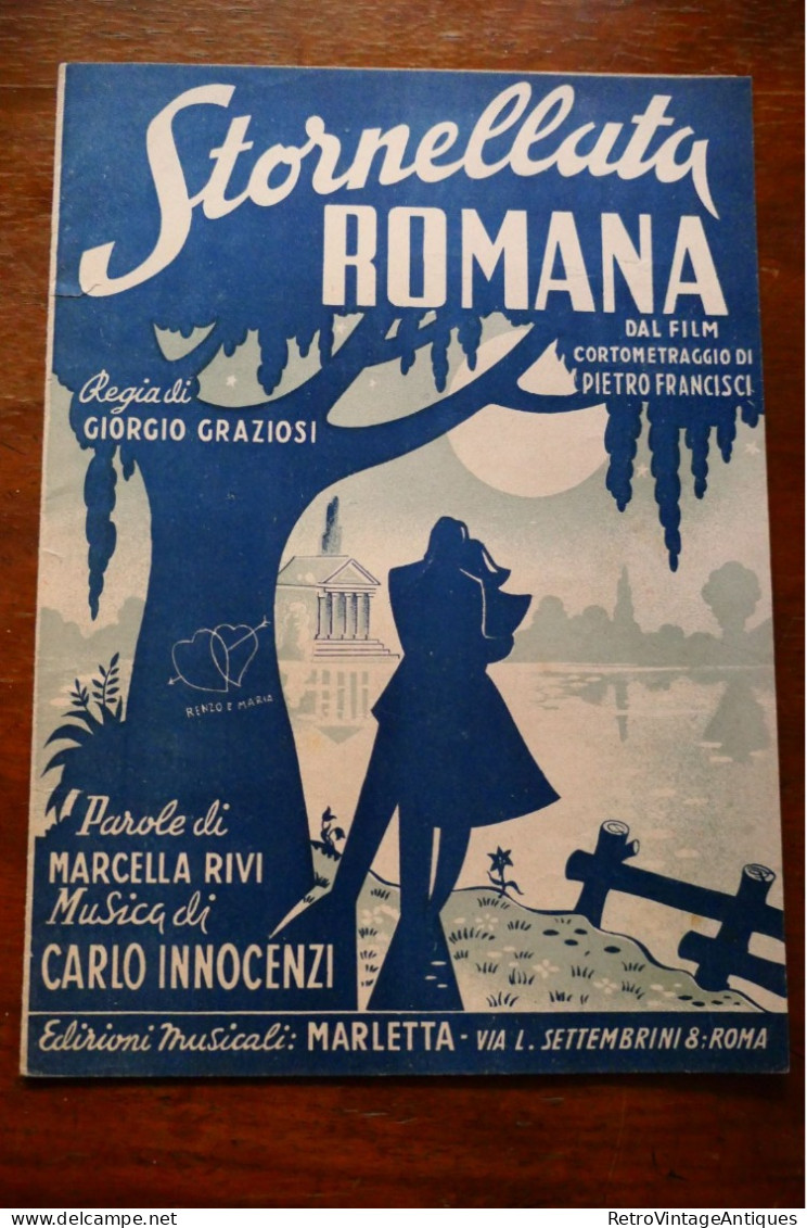 Stornellata Romana Giorgio Graziosi Marcella Rivi Carlo Innocenzi Marletta Partitura Muzicala Veche Romania - Chant Soliste