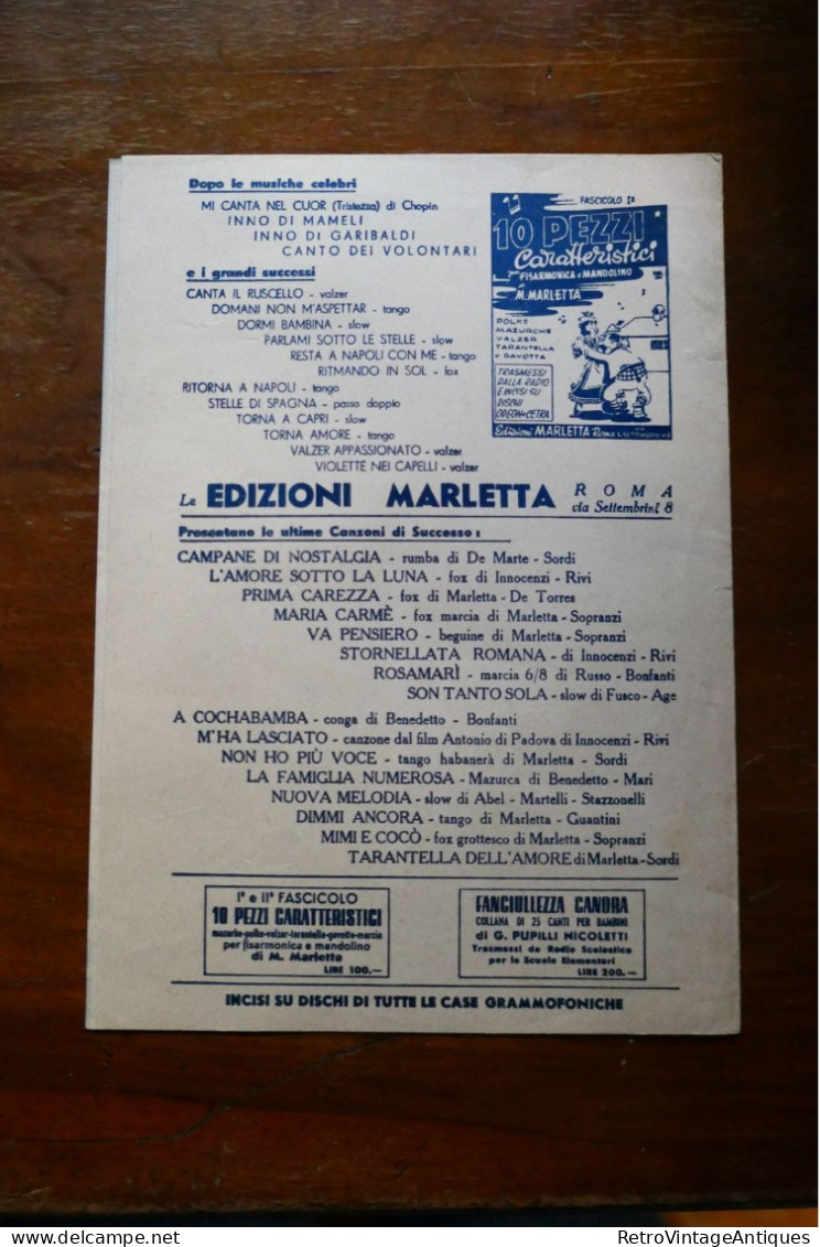 Stornellata Romana Giorgio Graziosi Marcella Rivi Carlo Innocenzi Marletta Partitura Muzicala Veche Romania - Chant Soliste