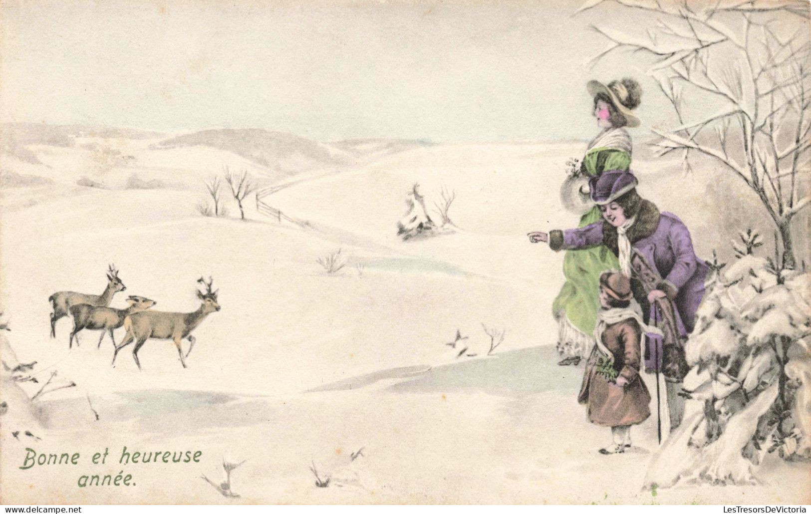 FETES & VOEUX - Bonne Et Heureuse Année - Neige - Carte Postale Ancienne - Neujahr