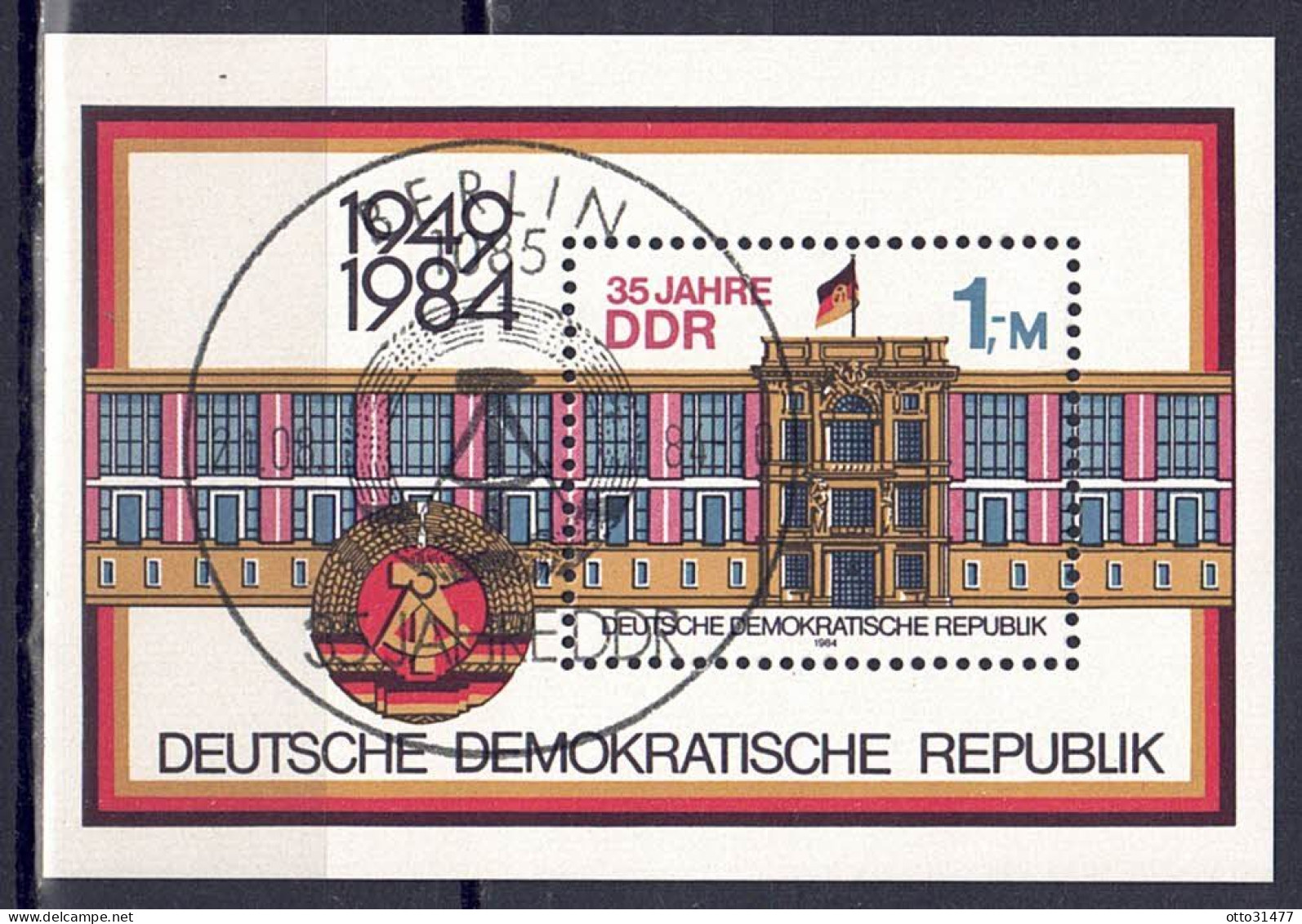 DDR 1984 - 35 Jahre DDR, Block 77, Gestempelt / Used - 1981-1990