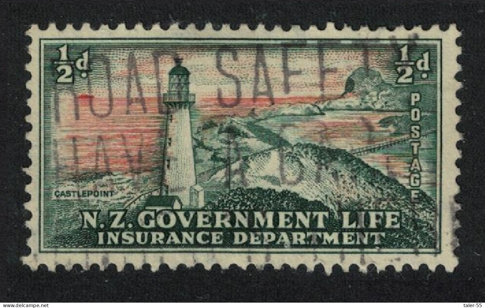 New Zealand Castlepoint Lighthouse 1947 Canc SG#L42 - Used Stamps