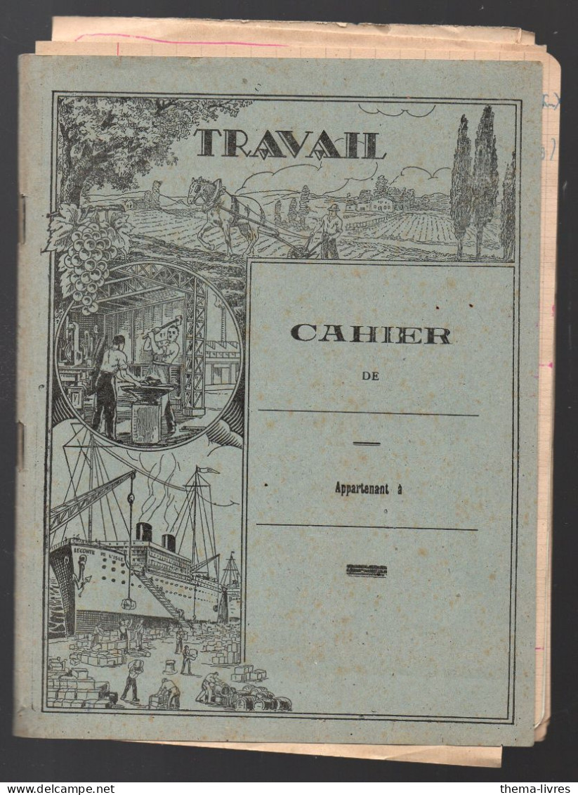 Cahier D'écolier Manuscrit Avec Coupures De Presse RESULTATS COURSES AUTOMONILES 1949 (M6377) - Autorennen - F1