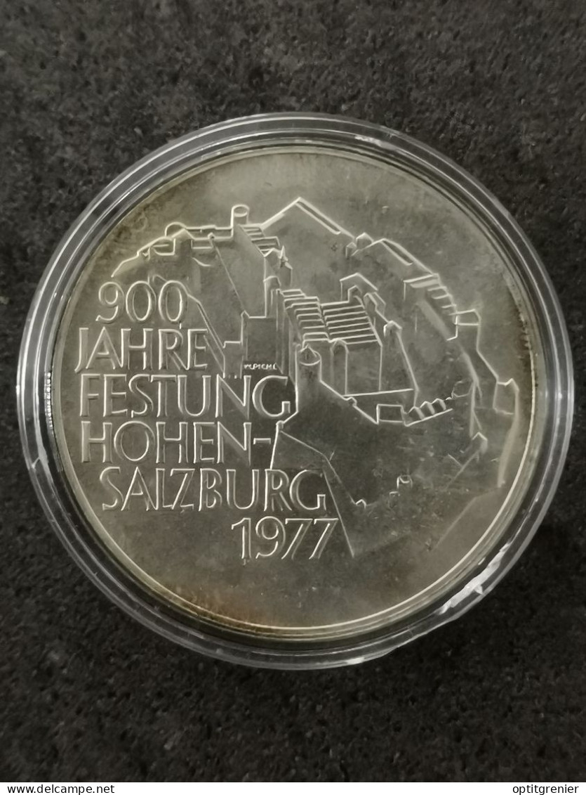 100 SCHILLING ARGENT 1977 FORTERESSE DE HOHENSALZBURG AUTRICHE / AUSTRIA SILVER - Autriche