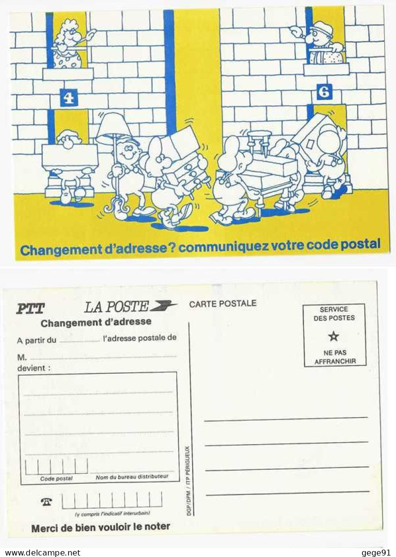Carte Postale - Entier Postal De Service - Changement D'adresse - Déménagement - Texte Sur 1 Ligne - Pseudo-officiële  Postwaardestukken