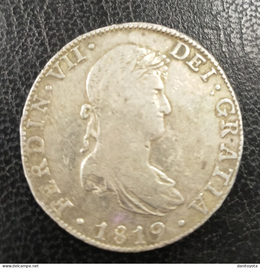 ESPAÑA. AÑO 1919. FERNANDO VII. 8 REALES PLATA ZACATECAS. PESO 26.8 GR. - Provincial Currencies