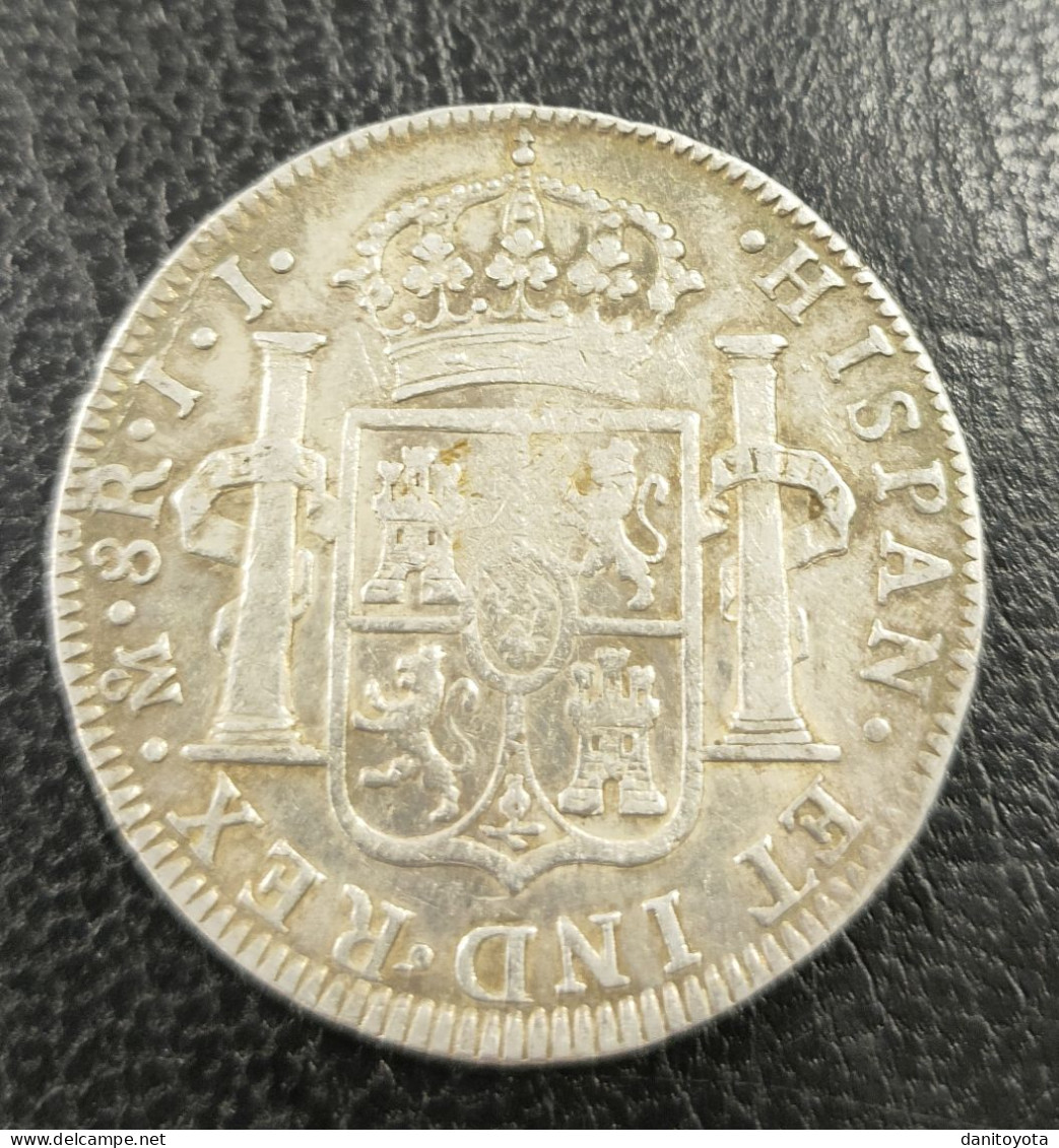 ESPAÑA. AÑO 1919. FERNANDO VII. 8 REALES PLATA ZACATECAS. PESO 26.8 GR. - Münzen Der Provinzen