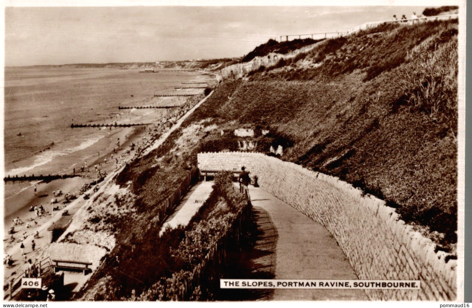 CPSM The Slopes, Portman Ravine Southbourne - Bournemouth (desde 1972)