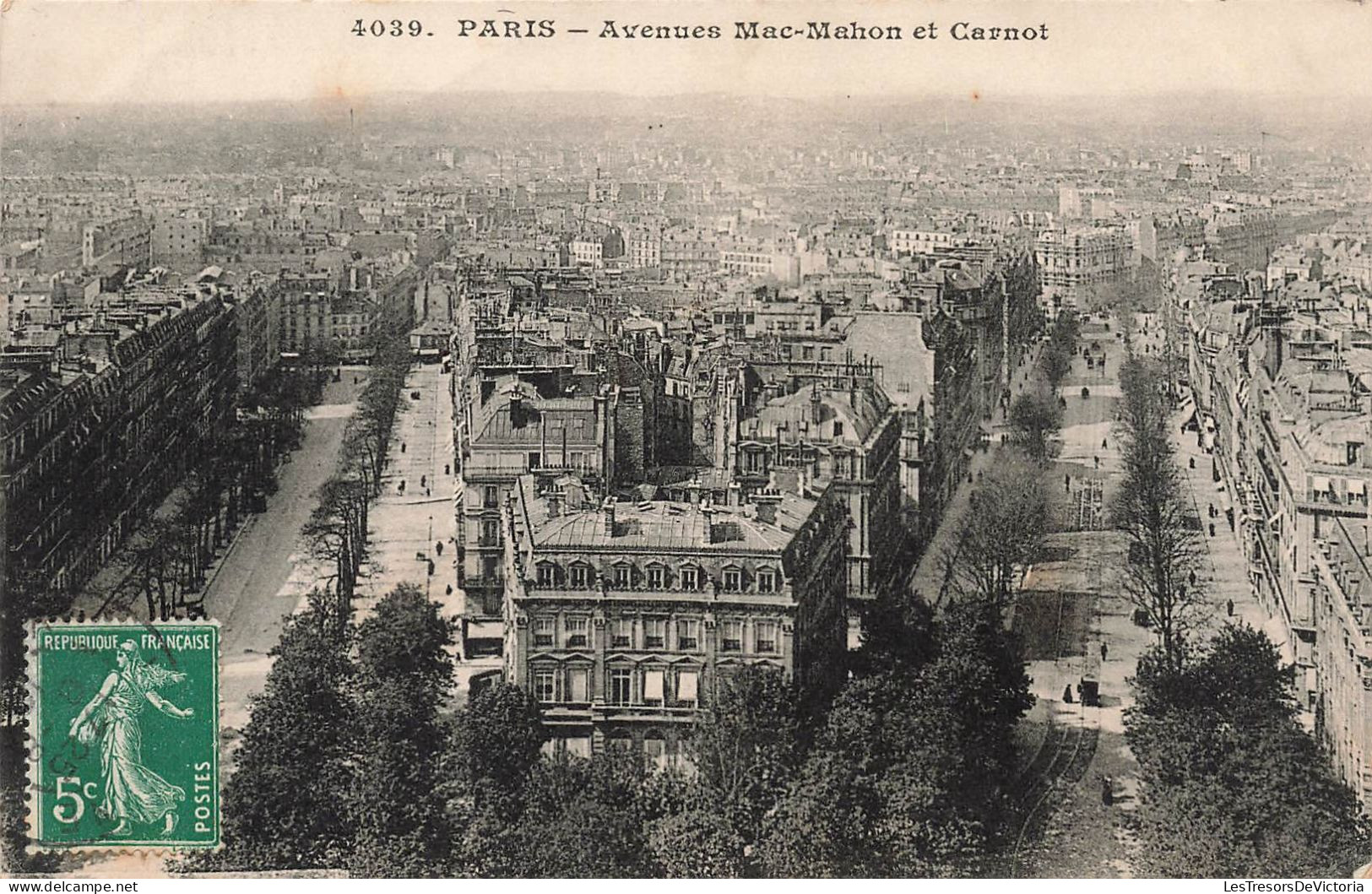 FRANCE - Paris - Avenues Mac-Mahon Et Carnot - Carte Postale Ancienne - Sonstige & Ohne Zuordnung