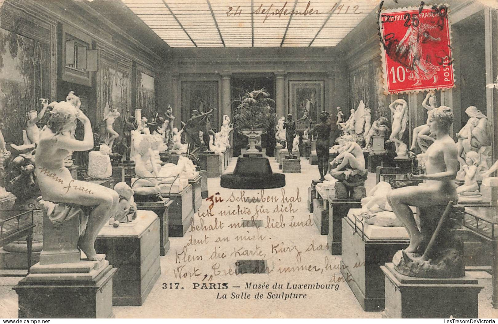 FRANCE - Paris - Musée Du Luxembourg - La Salle De Sculpture - Carte Postale Ancienne - Museums