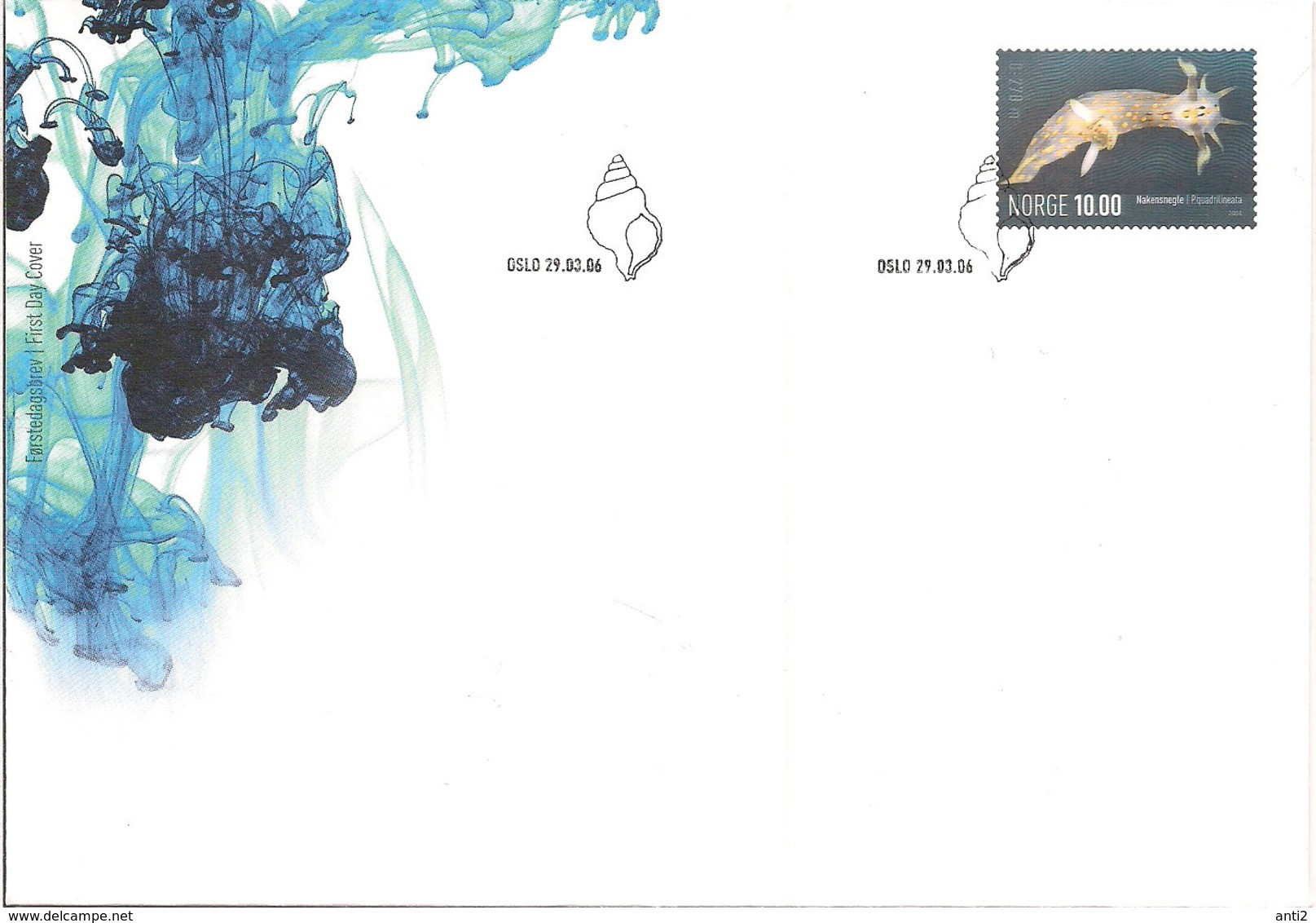 Norge Norway  2006  Sea Animals, Sea Slug (Polycera Quadrilineata)  Mi  1572, FDC - Covers & Documents