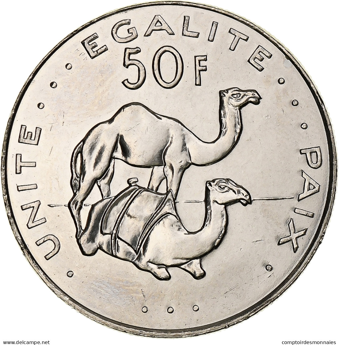 Djibouti, 50 Francs, 2016, Cupro-nickel, SPL - Gibuti