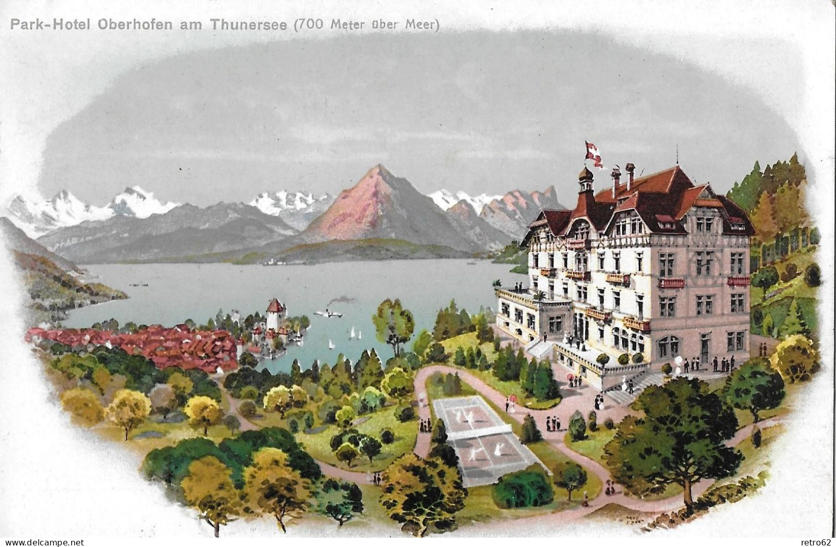 OBERHOFEN ► Dorf Am Thunersee Mit Dem Park-Hotel, Ca.1915 - Oberhofen Am Thunersee