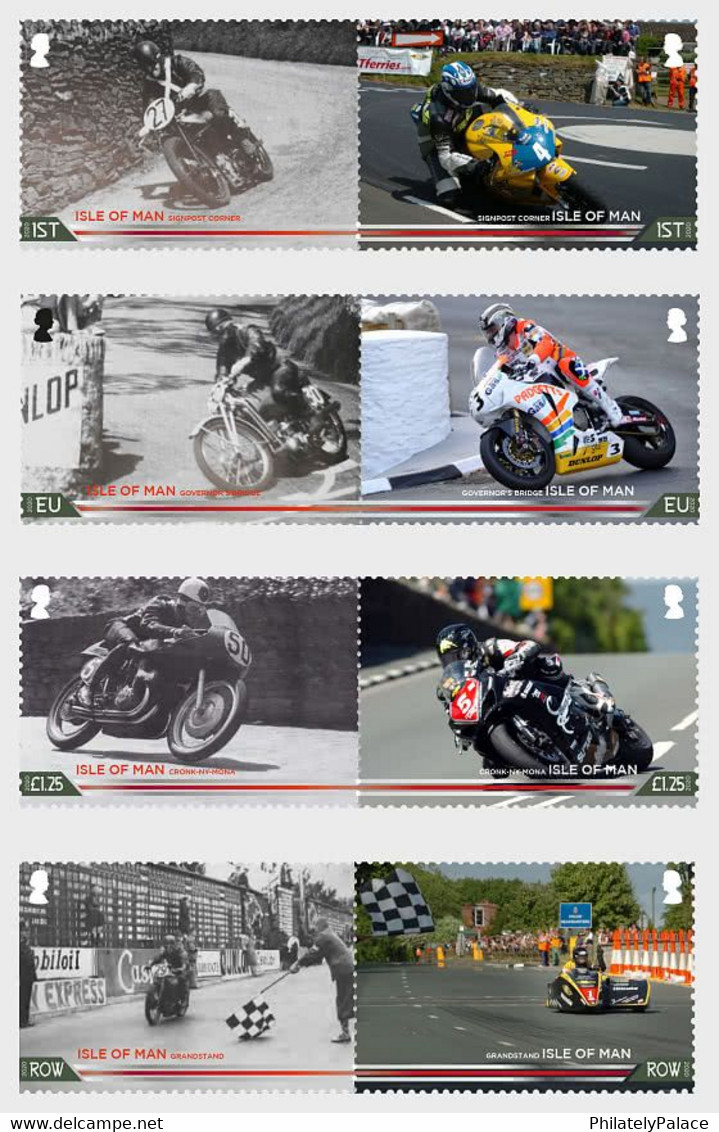 Isle Of Man 2020 Centenary Of The 37¾ Miles Isle Of Man TT Course, Motor Bike, Bicycle, Sport, Complete Mint, MNH (**) - Man (Ile De)