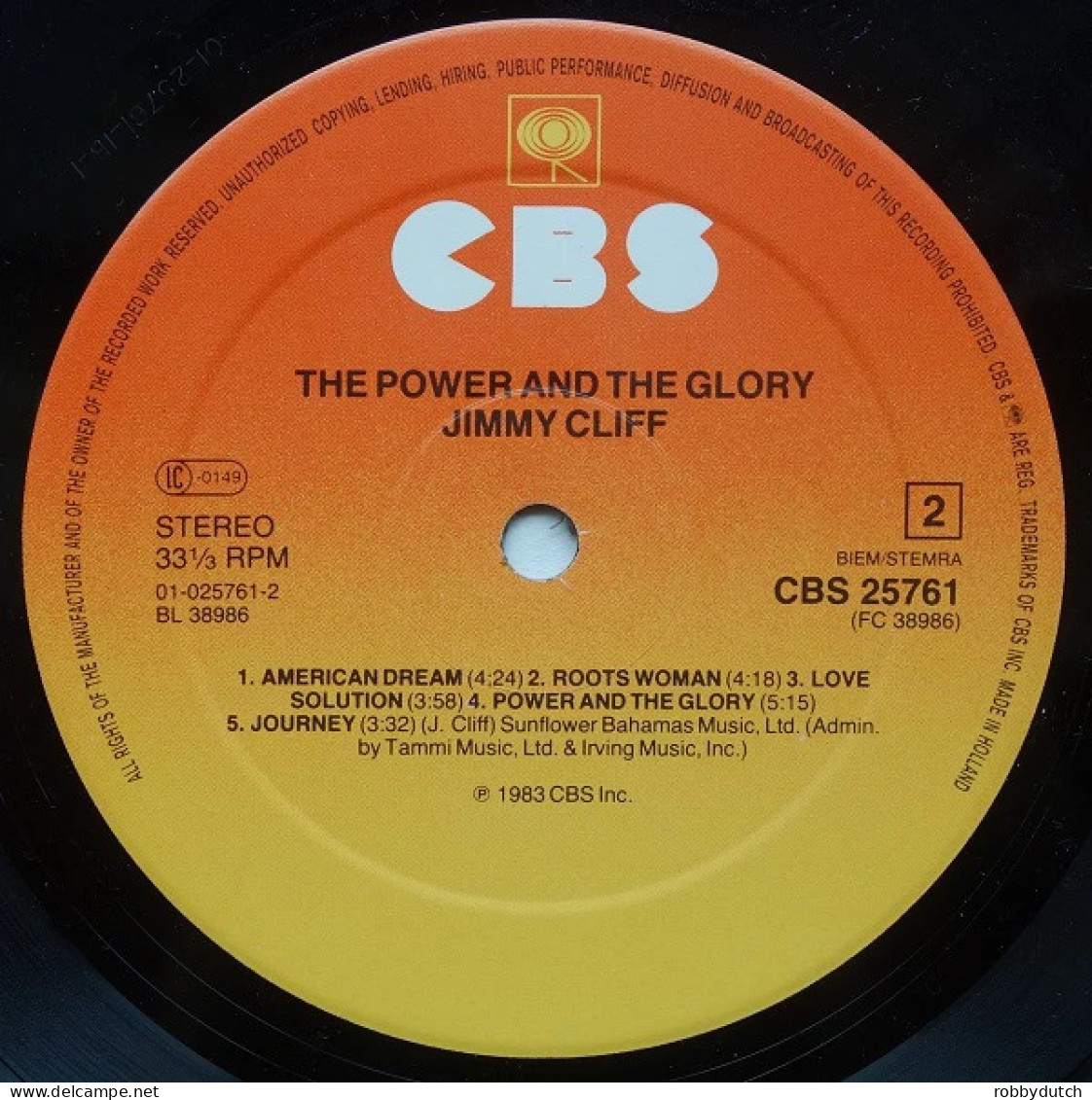 * LP *  JIMMY CLIFF - THE POWER AND THE GLORY (Europe 1983) - Reggae