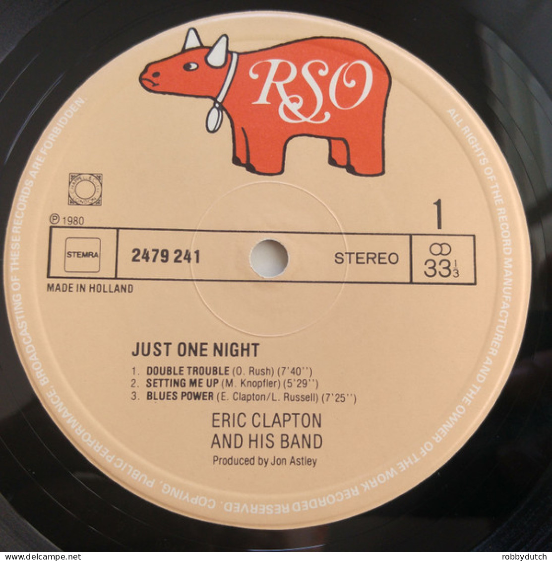 * 2LP *  ERIC CLAPTON - JUST ONE NIGHT (Holland 1980 EX)