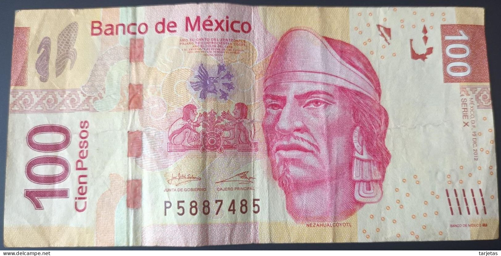 BILLETE DE MEXICO DE 100 PESOS DEL AÑO 2012 (BANKNOTE) - Mexico