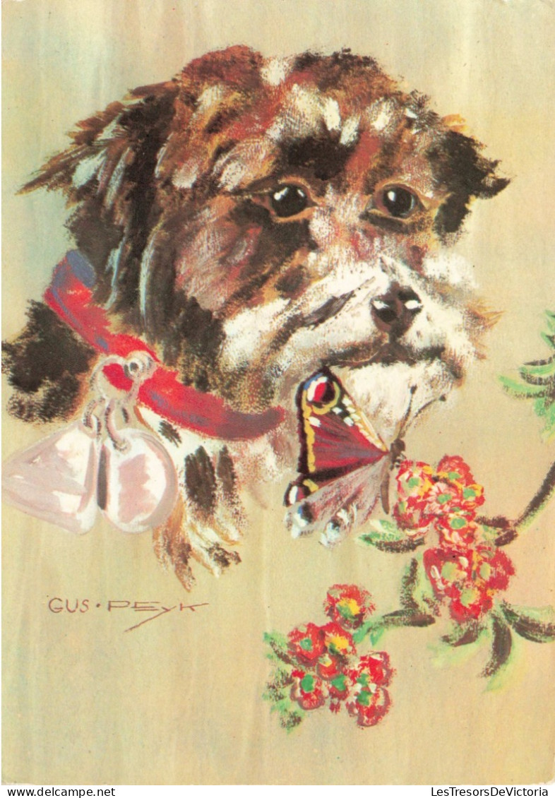 ANIMAUX & FAUNE - Chiens - Fleurs - Carte Postale Ancienne - Honden