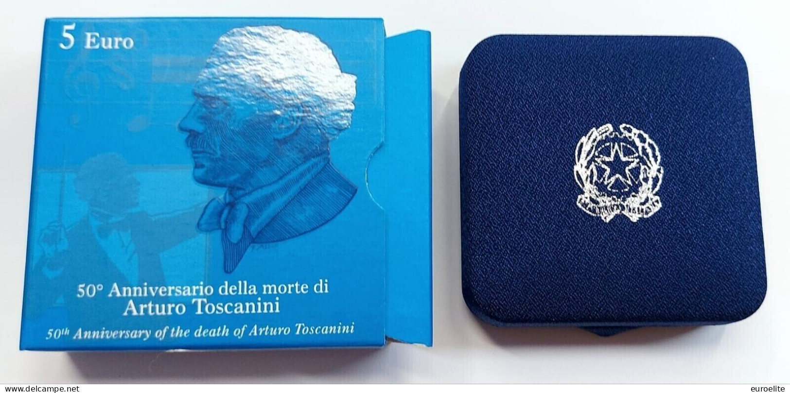 5 Euro 50° Anniversario Della Morte Di Arturo Toscanini - Italien