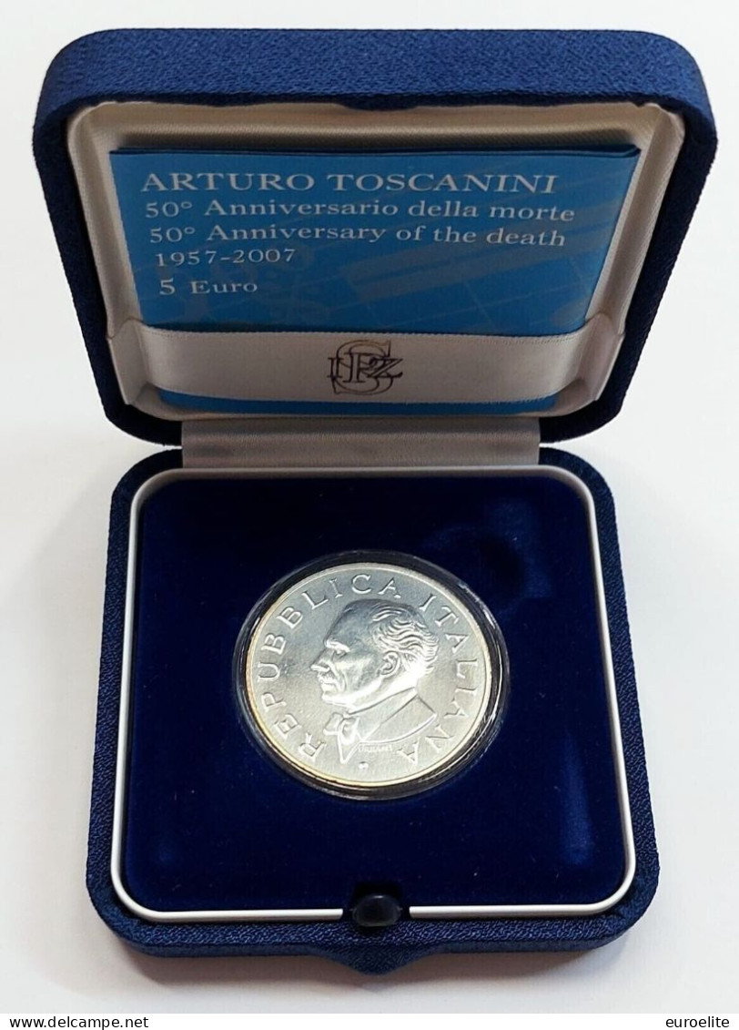 5 Euro 50° Anniversario Della Morte Di Arturo Toscanini - Italie