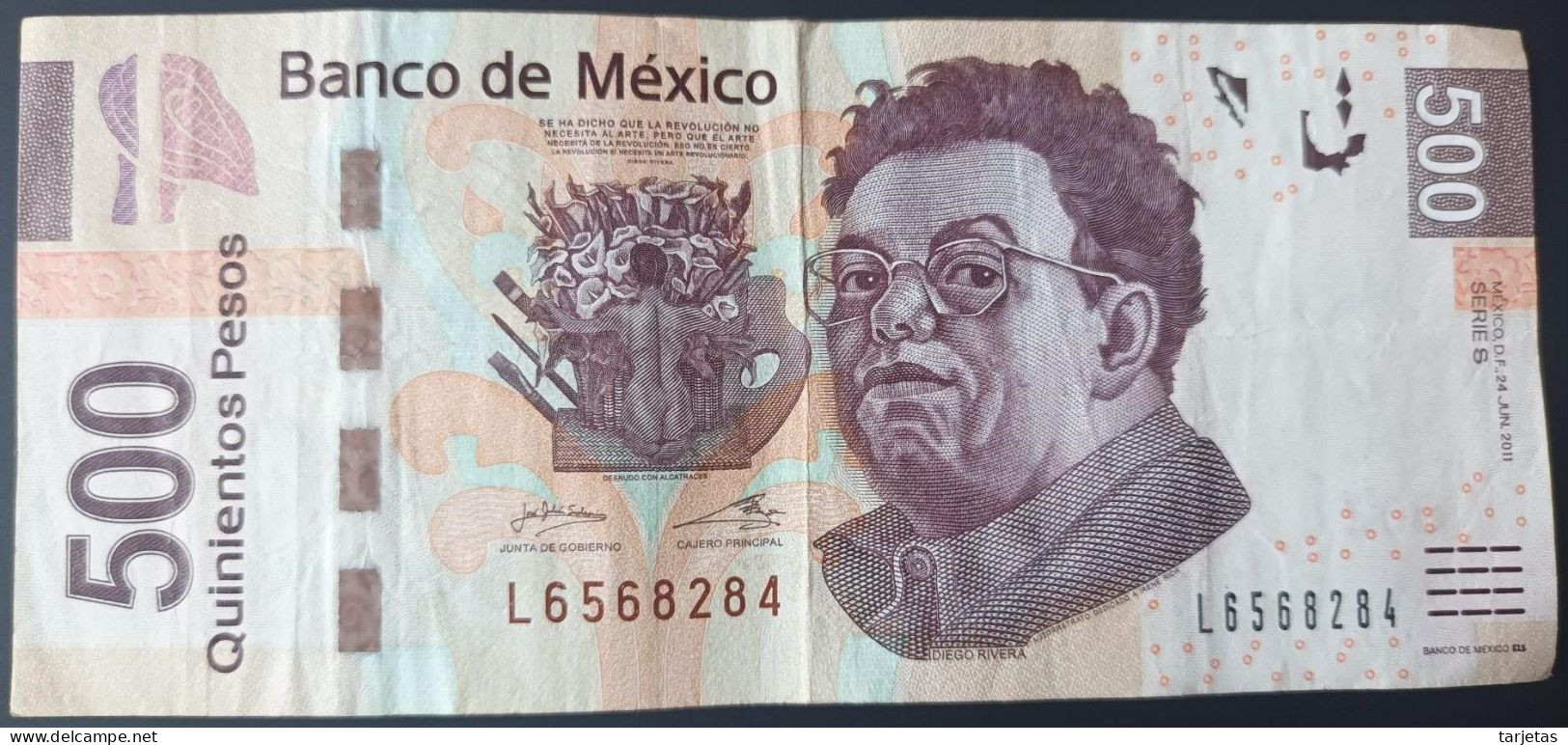 BILLETE DE MEXICO DE 500 PESOS  DEL AÑO 2011 CALIDAD MBC (VF) (BANKNOTE) - Mexique