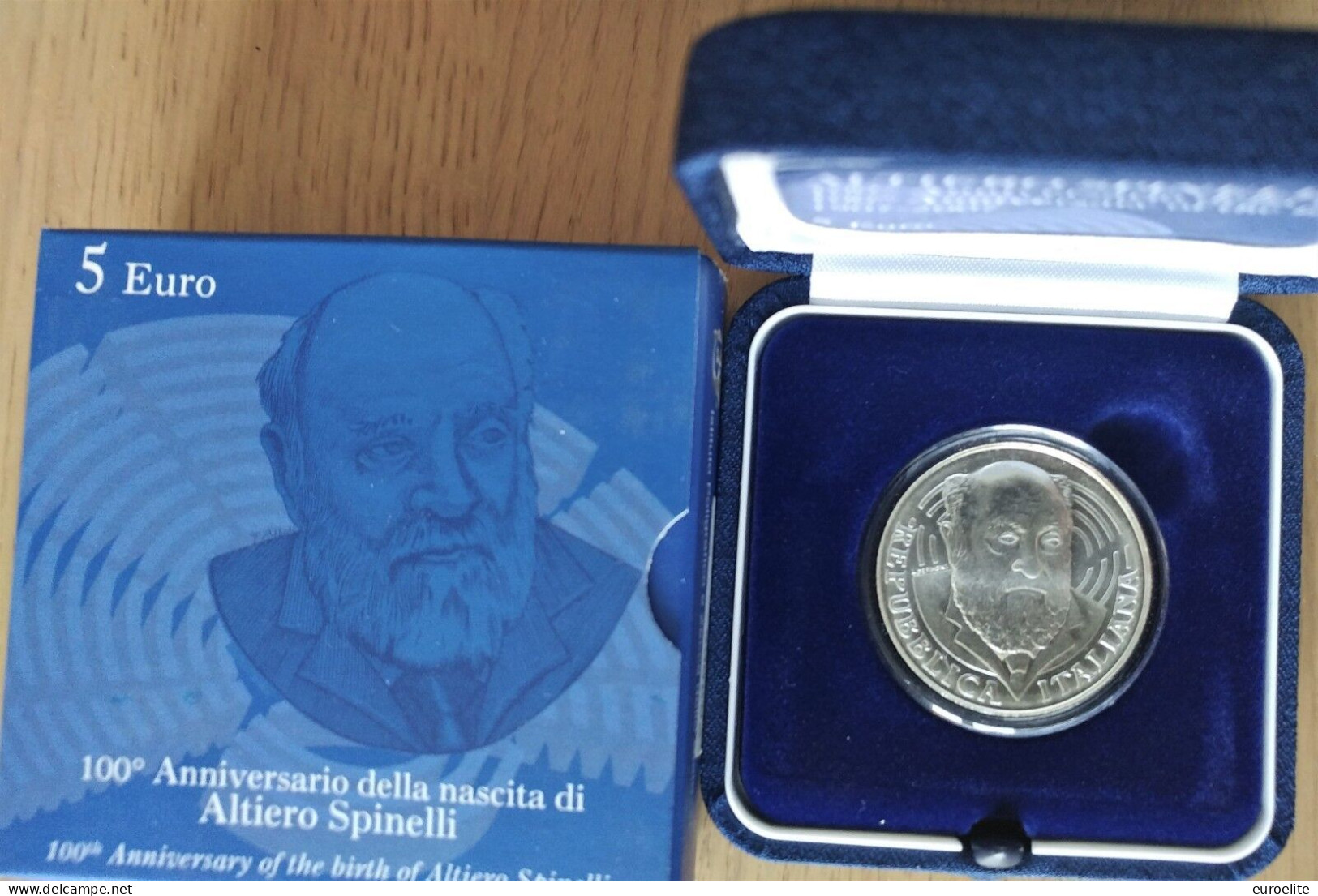 5 Euro 100° Anniversario Della Nascita Di Altiero Spinelli - Italia