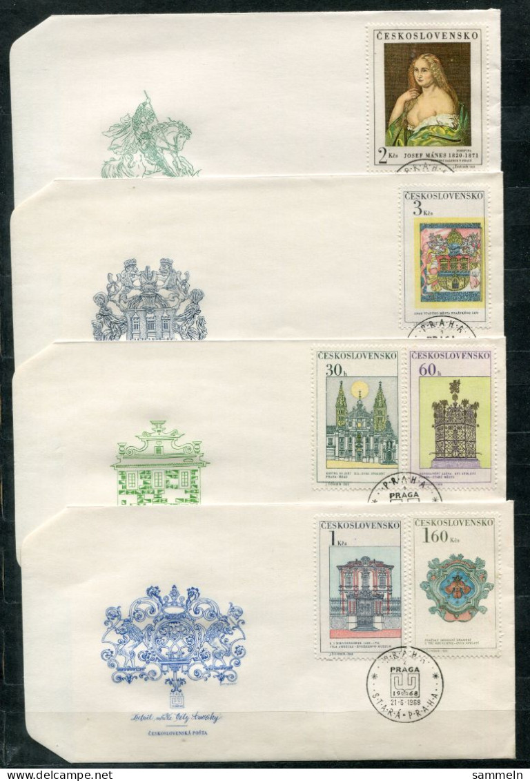 TSCHECHOSLOWAKEI 1798-1803 FDC (4) - Das Alte Prag, Prague, Praha - CSSR - Lettres & Documents