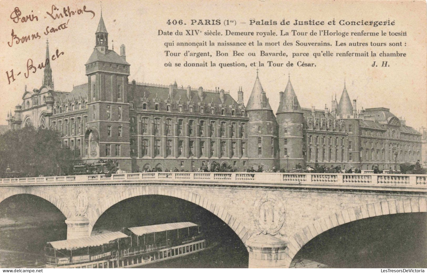 FRANCE - 75 - Paris - Palais De Justice Et Conciergerie - Carte Postale Ancienne - Andere Monumenten, Gebouwen