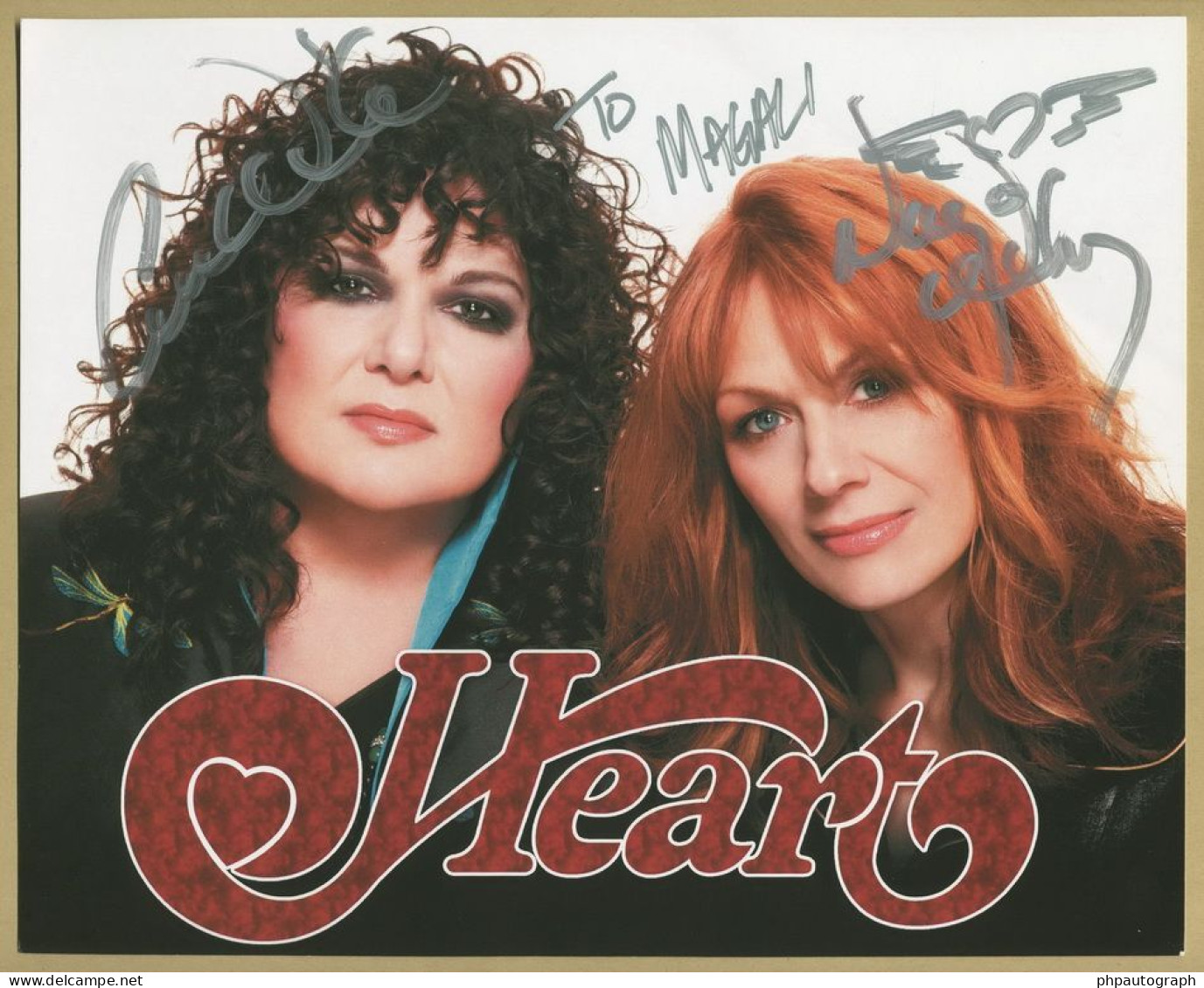 Heart - Ann Wilson & Nancy Wilson - Rock Band - Rare Signed Large Photo - COA - Cantanti E Musicisti