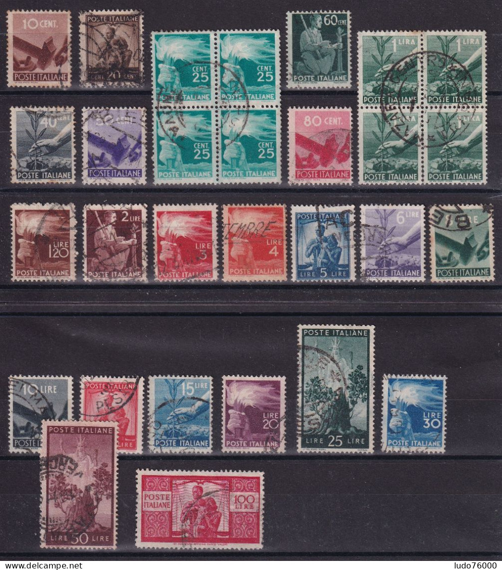 D 753 / ITALIE / LOT N° 481/503 OBL COTE 8€ - Sammlungen