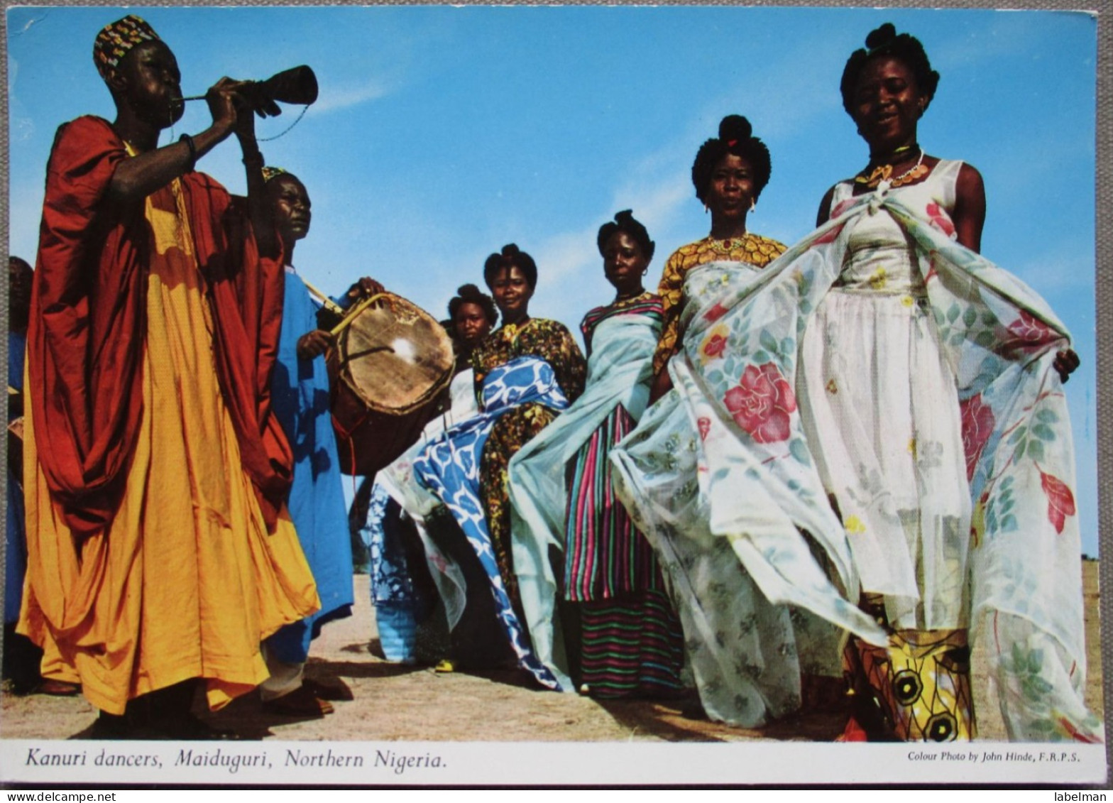 AFRICA NIGERIA MAIDUGURI NORTHEN KANURI DANCER POSTCARD POSTKARTE ANSICHTSKARTE CARTE POSTALE CARTOLINA PHOTO CARD KARTE - Nigeria